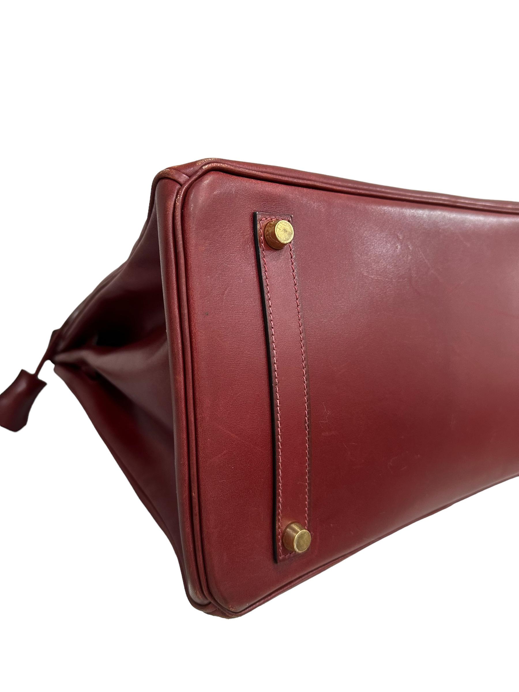 Hermès Birkin 35 Evercalf Rouge Garance Top Handle Bag 3
