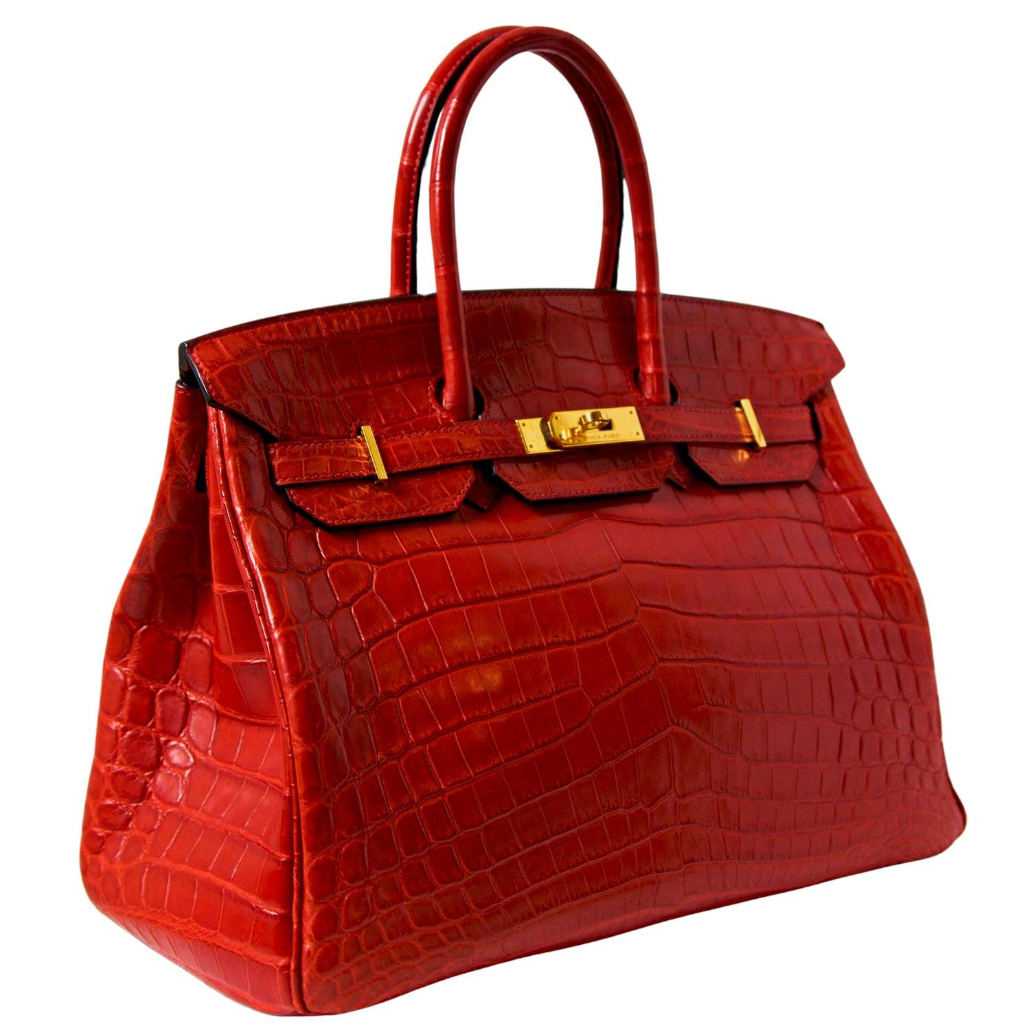Birkin 35cm
Red Crocodile Niloticus

Gold hardware
Stamp: Square 