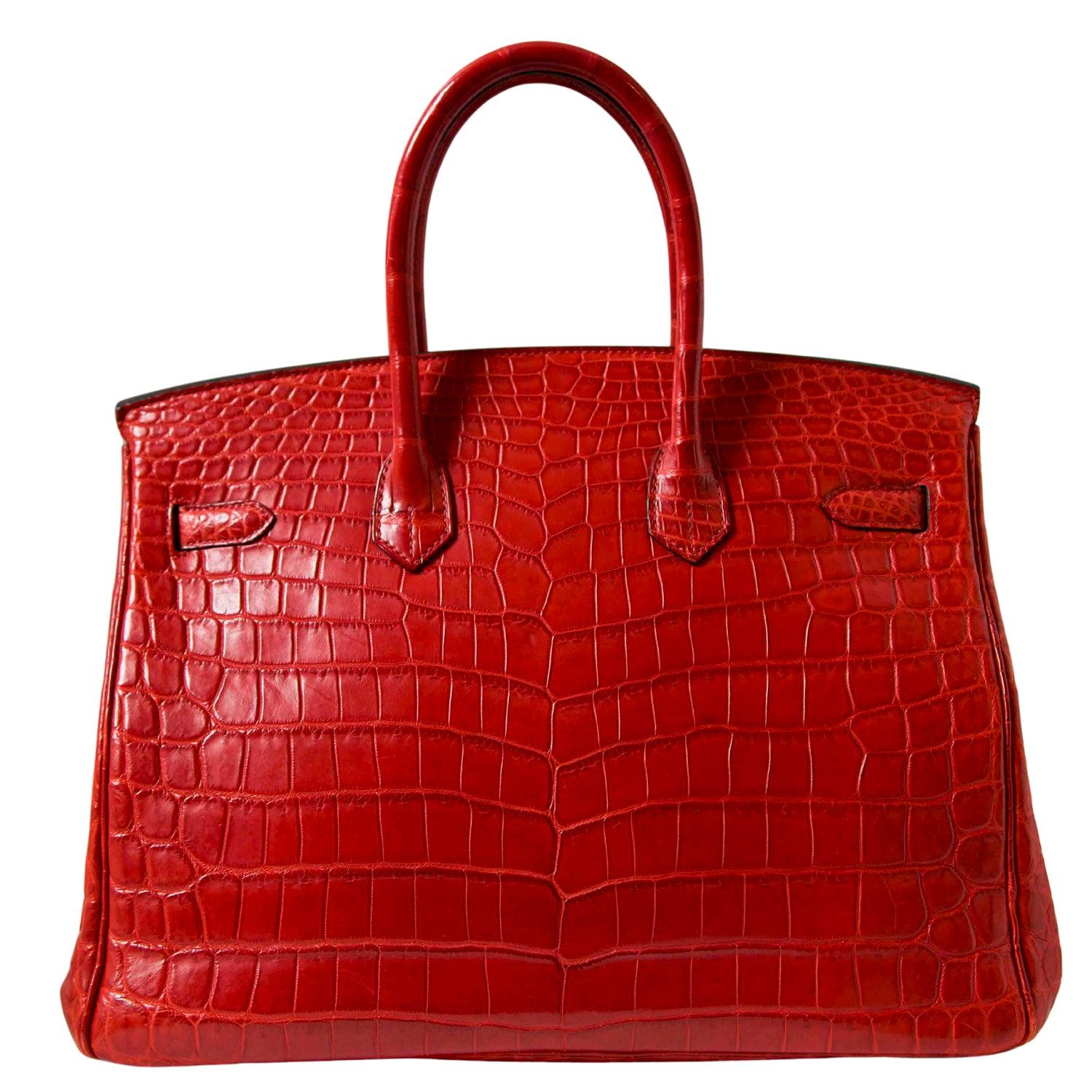 Hermès Birkin 35 Exotic Red GHW In Excellent Condition In London, GB