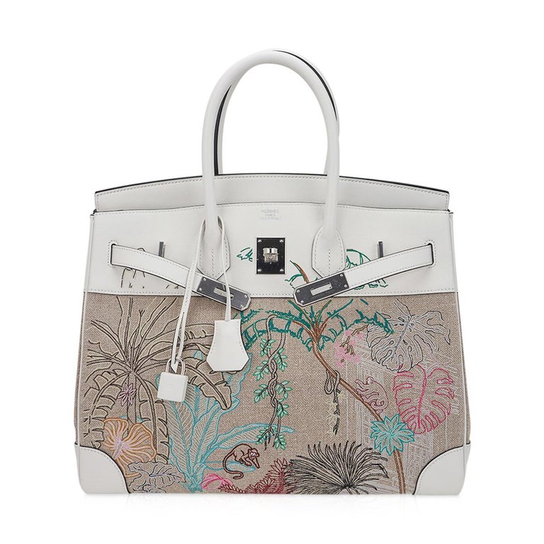 Hermes Birkin 35 Faubourg Tropical Limited Edition Bag For Sale at