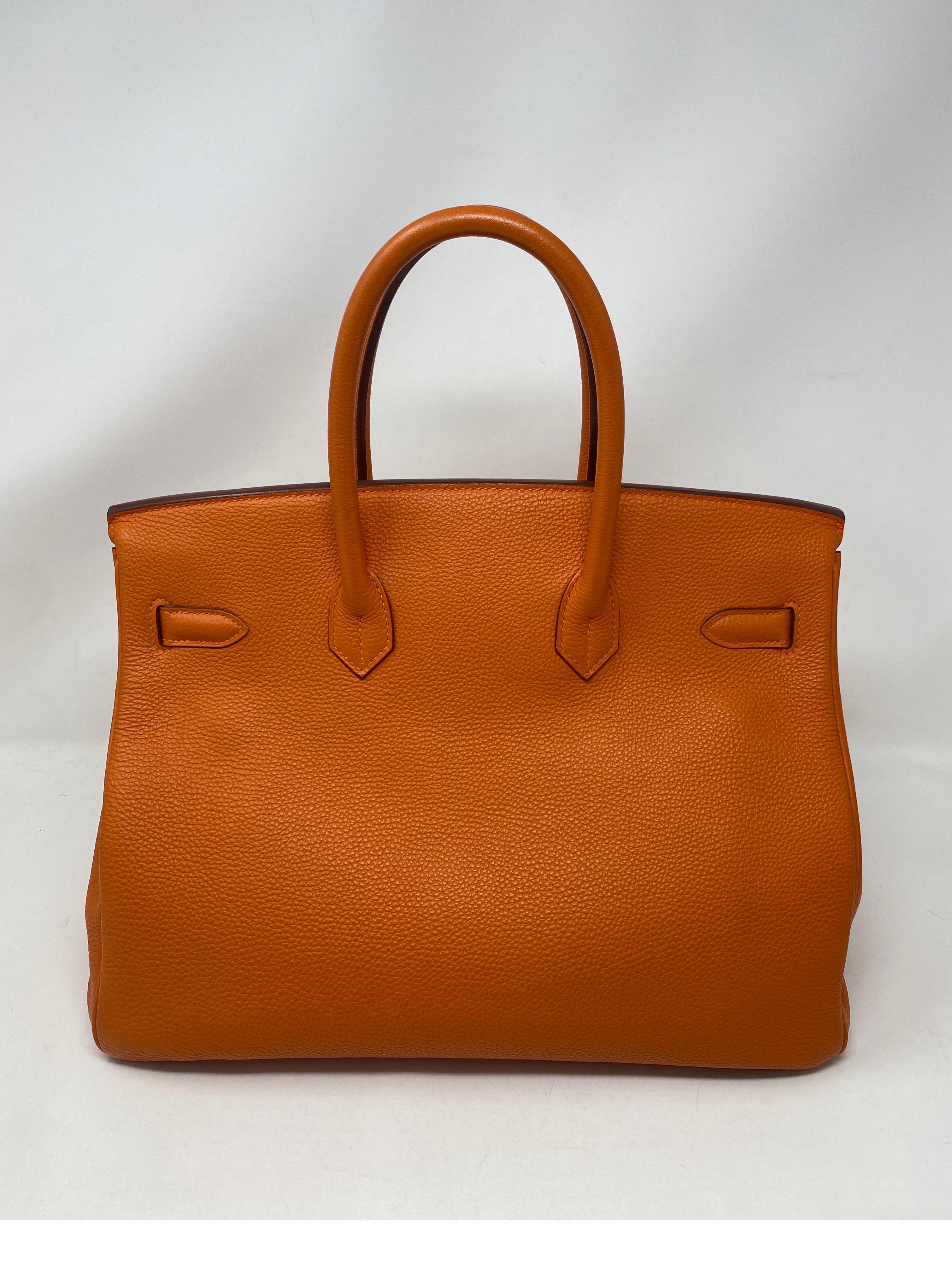 Hermes Birkin 35 Feu Orange Bag  4
