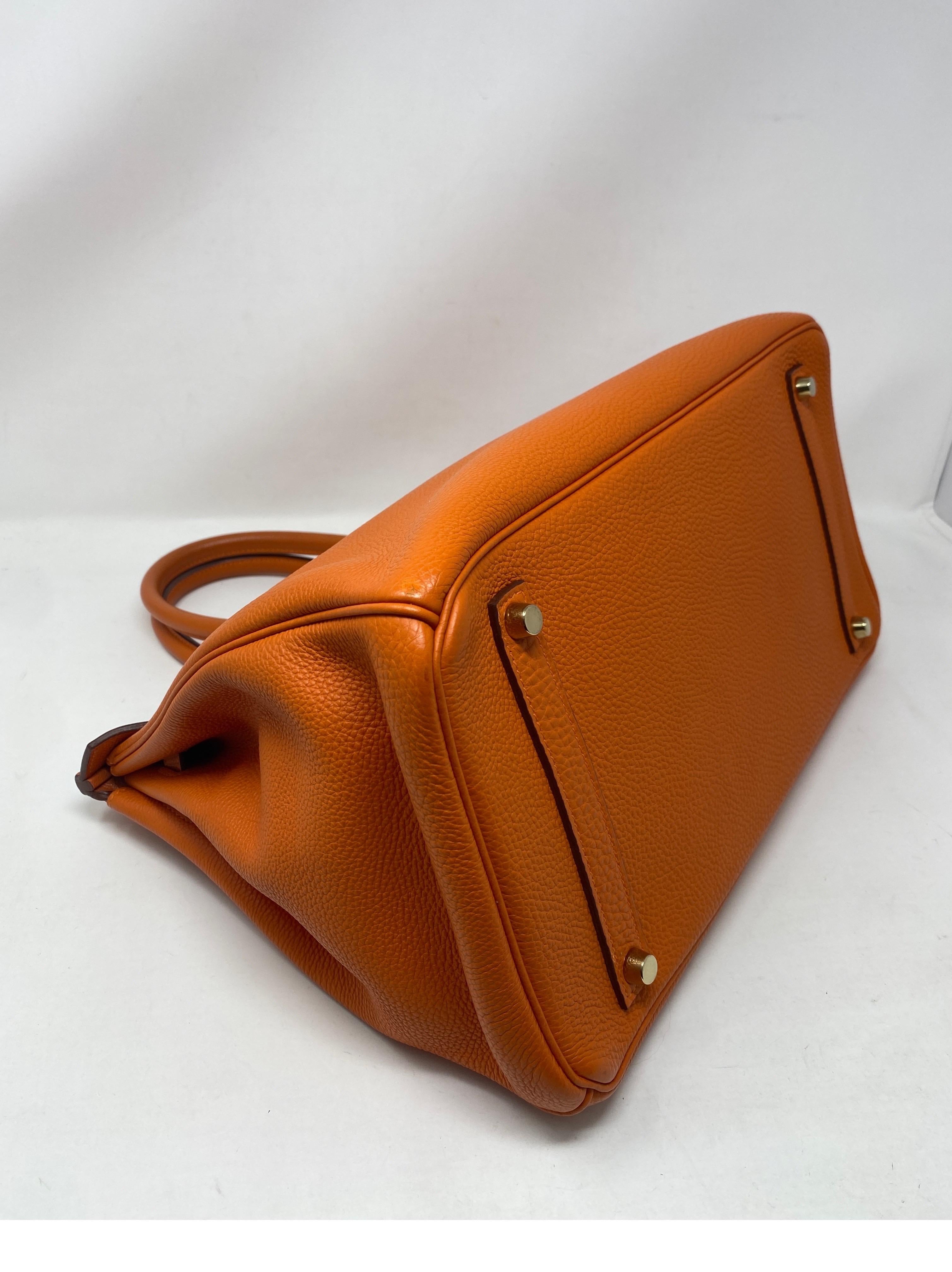 Hermes Birkin 35 Feu Orange Bag  6