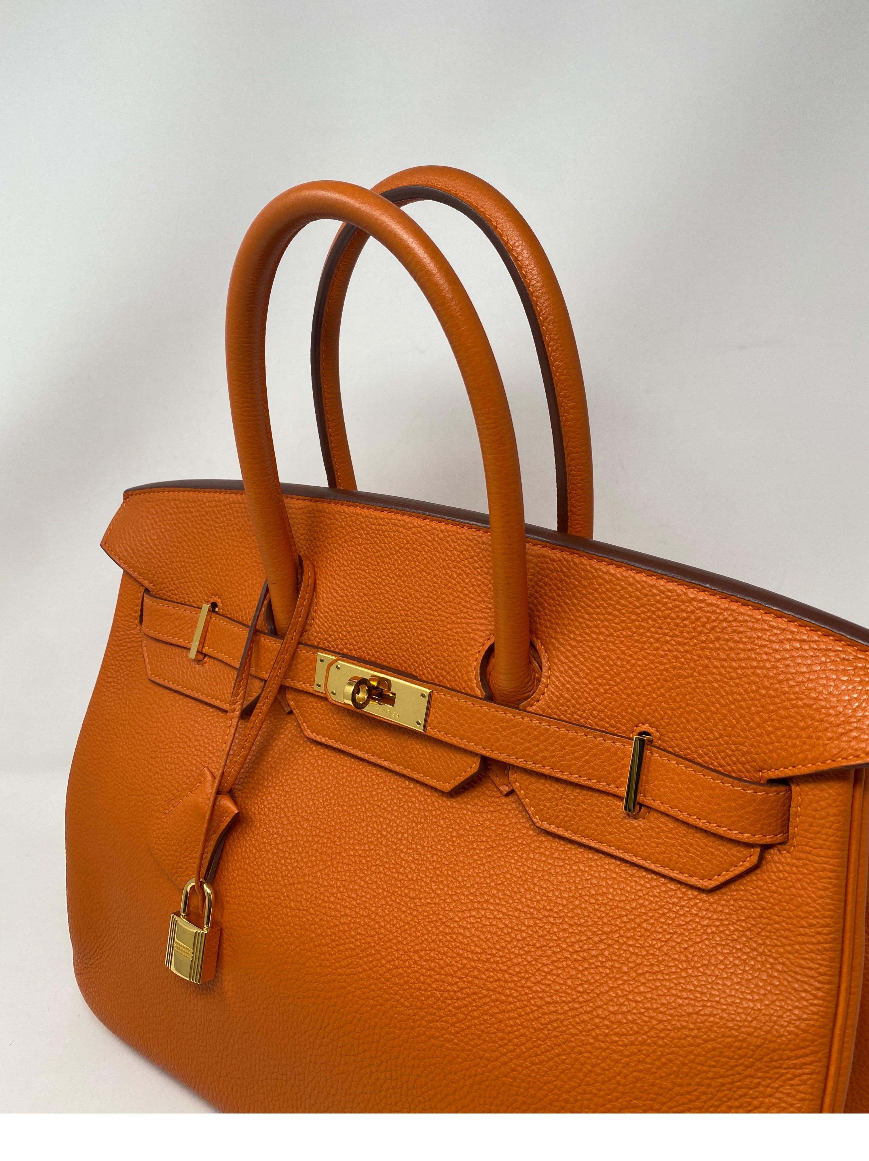 Hermes Birkin 35 Feu Orange Bag  8