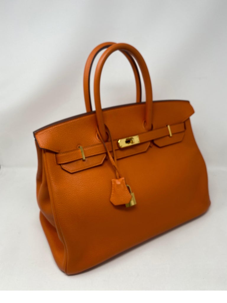 Hermes Birkin 35 Feu Orange Bag at 1stDibs