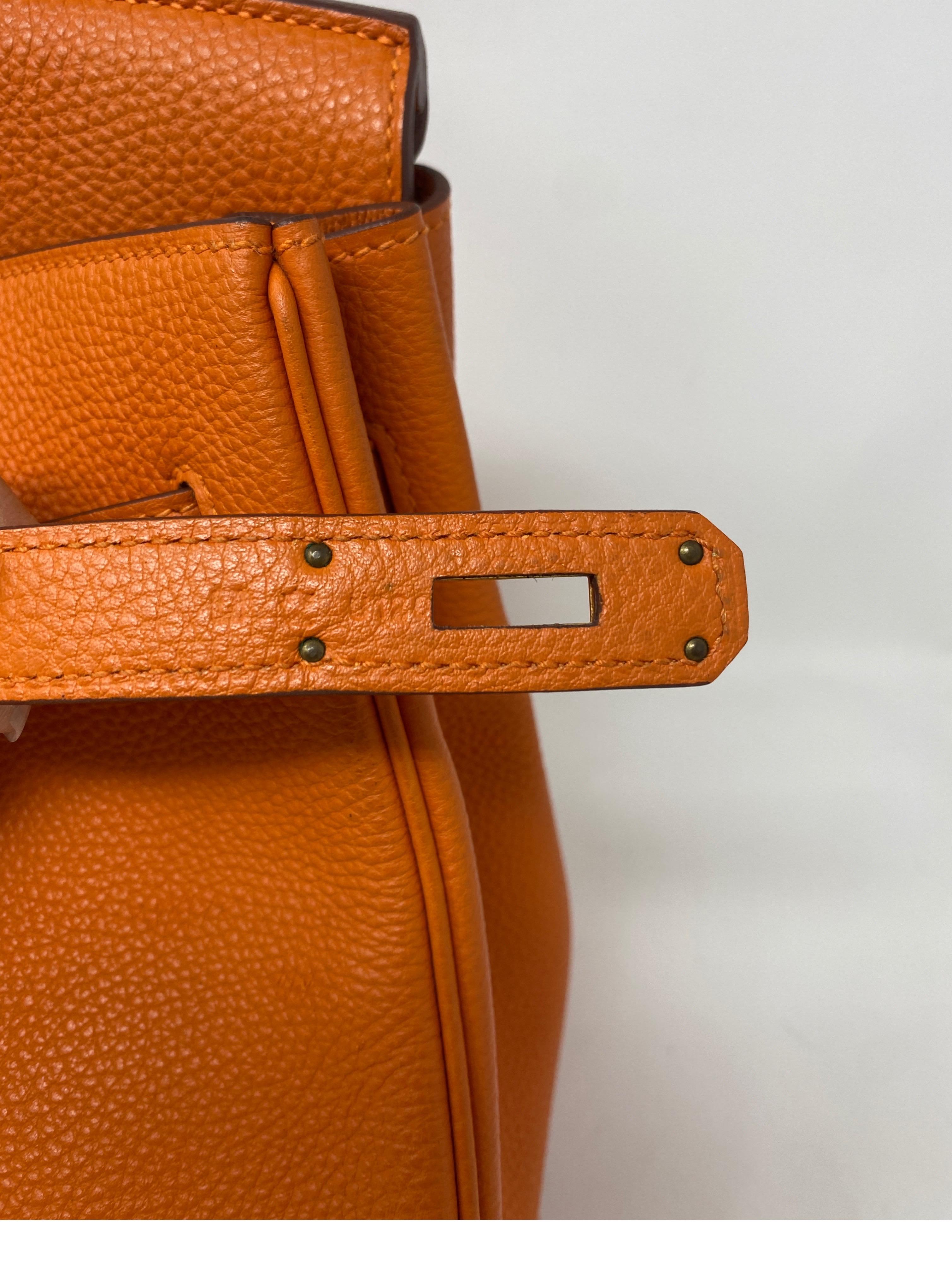 Hermes Birkin 35 Feu Orange Bag  In Excellent Condition In Athens, GA