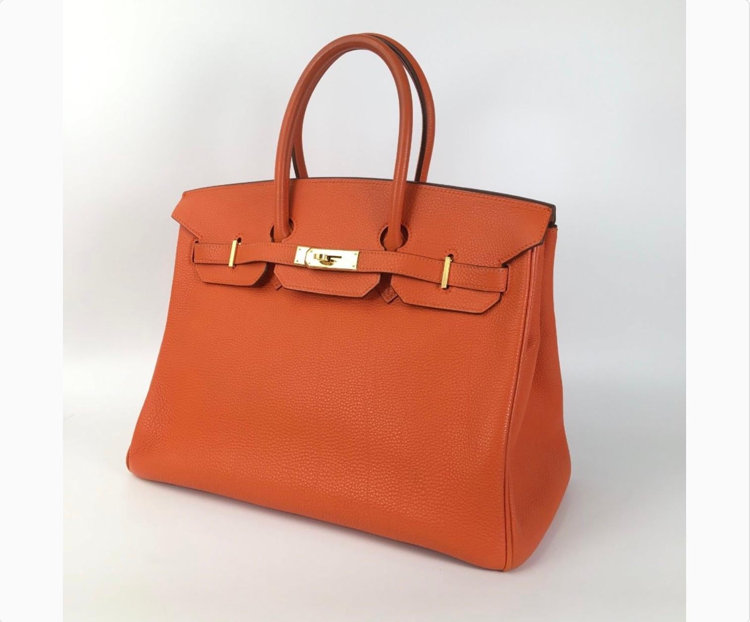 Hermes Birkin 35
Hardware
Gold
Material
Togo
Condition
8.5/10 (decent condition)
Color
Orange
Style
Top Handle
Everyday
Collection
New Arrivals
Casual
Travel
Includes
Dust Bag, Lock and Key, Clochette
Size
35
H Square Stamp - 2004
