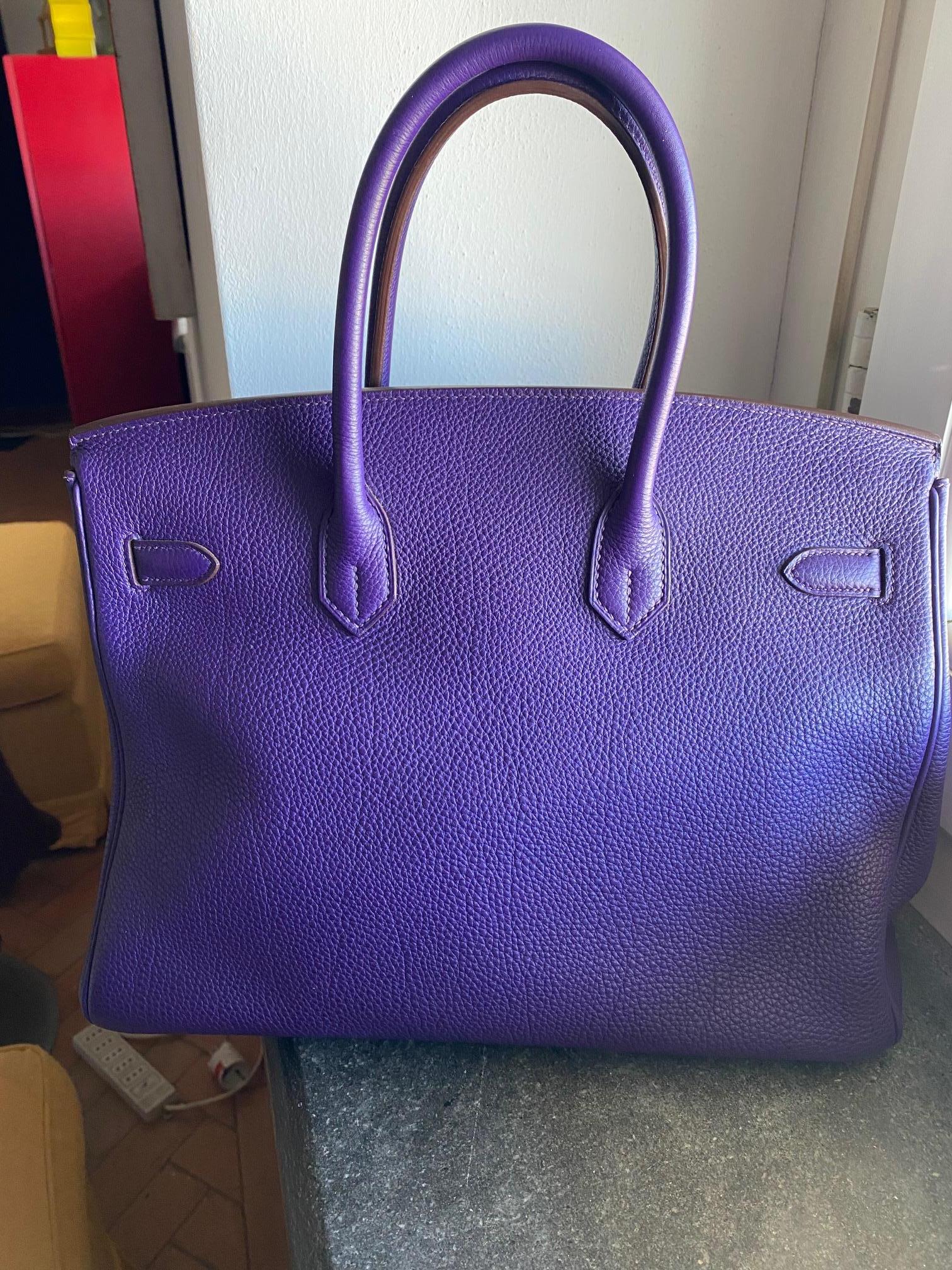 Purple hermes birkin 35 For Sale