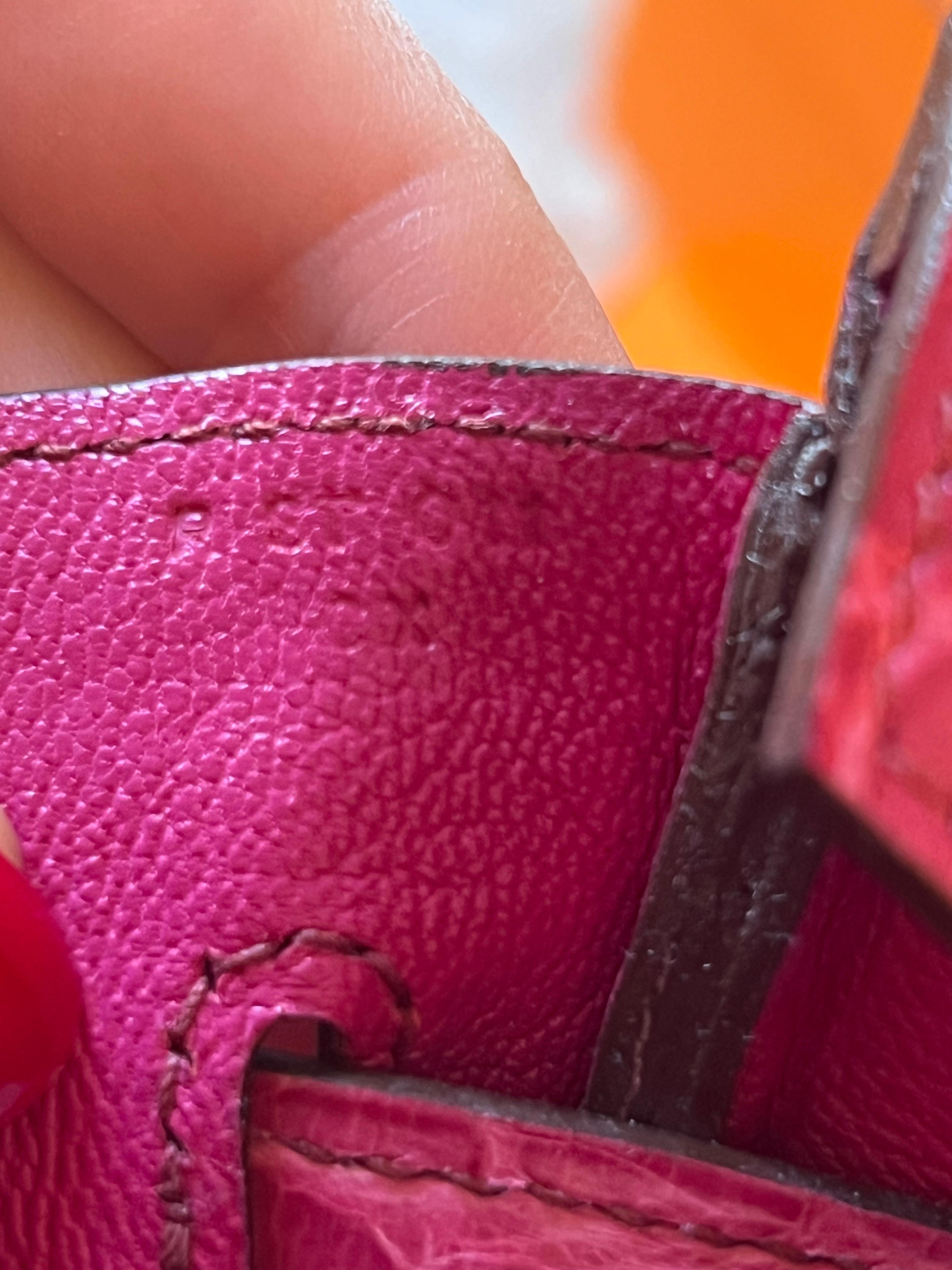 Hermes Birkin 35 Rose Tyrien Porosus Crocodile PHW Bag 10