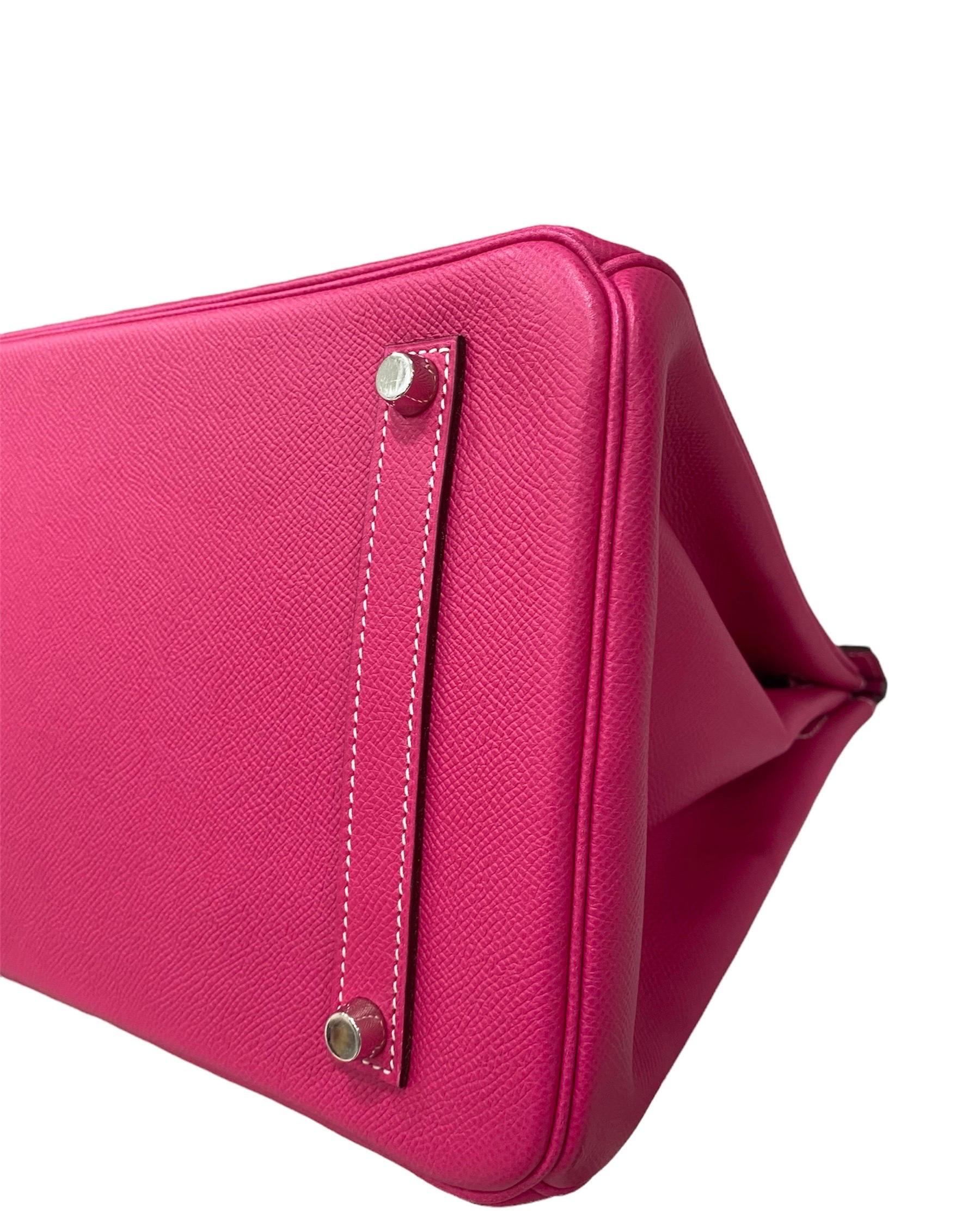 2013 Hermès Birkin 35 Epsom Leather Rose Tyrien Top Handle Bag 2