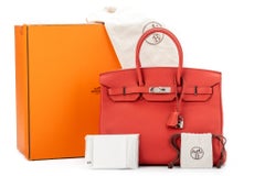 Hermes Birkin 35 Geranium Togo Palladium Bag