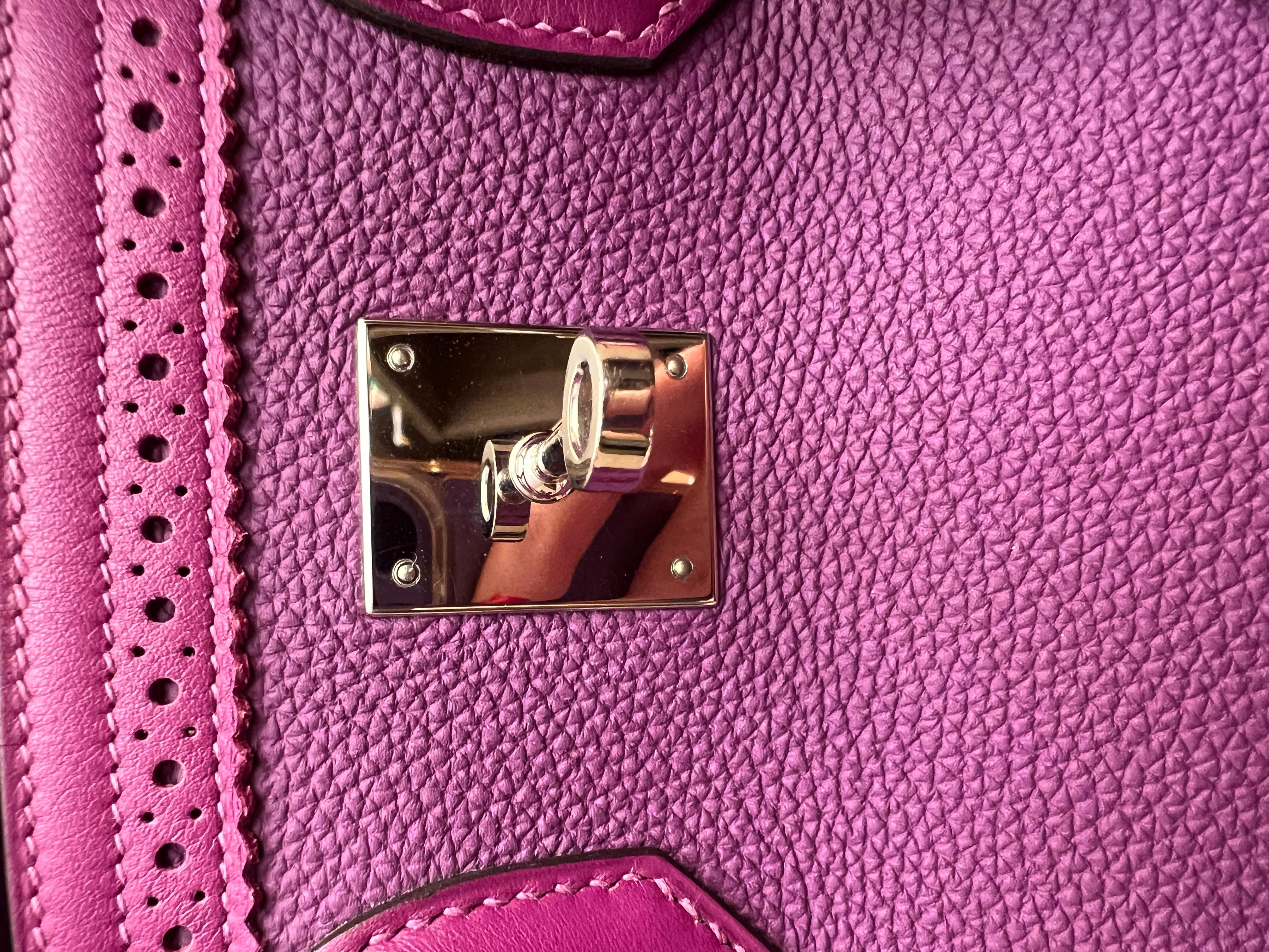Hermès Birkin 35 GHILLI Anemone Tasche mit Palladium Hardware im Zustand „Hervorragend“ im Angebot in New York, NY