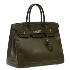 Hermès Birkin 35 GHILLI Tadelakt Vert Veronese PBHW