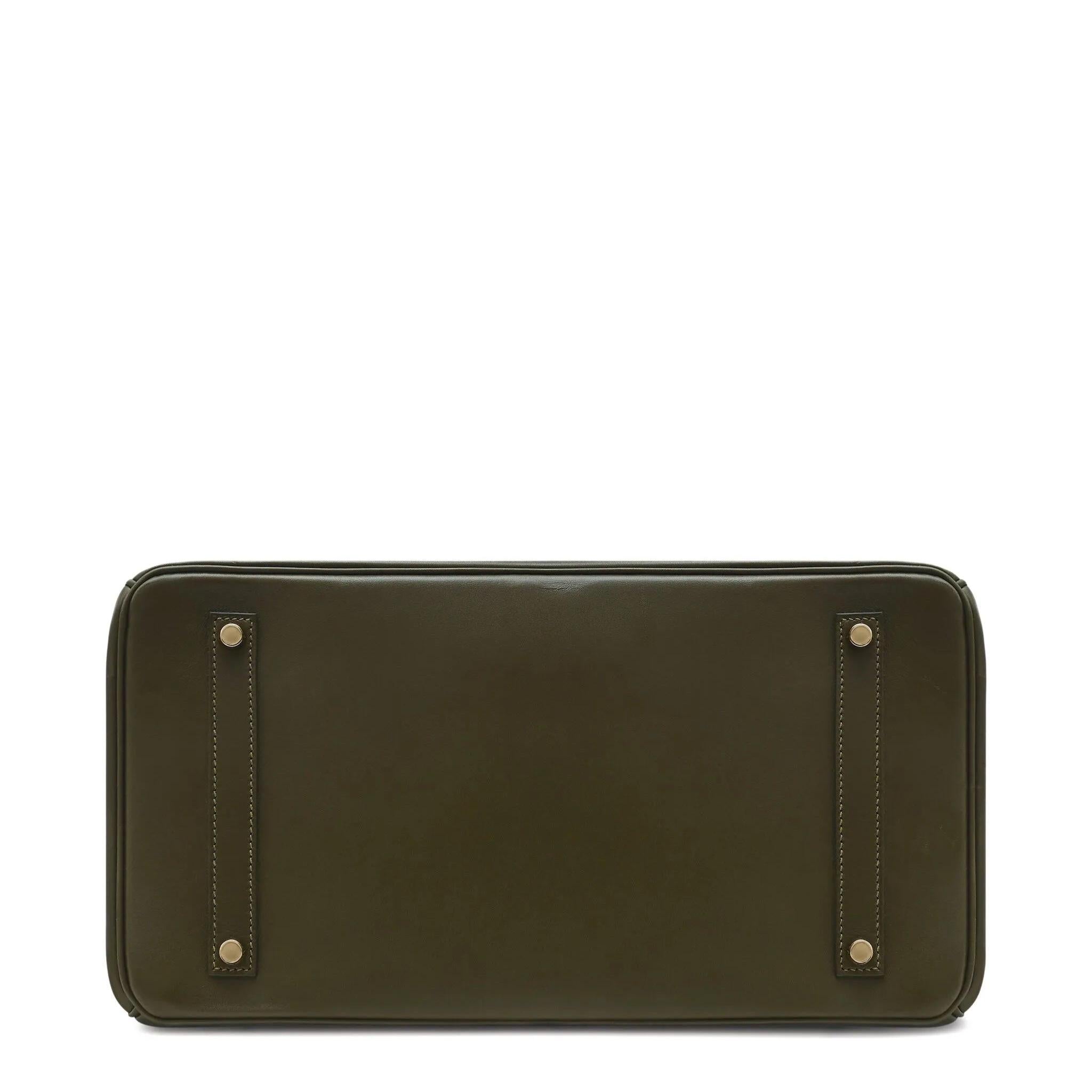 Hermès Birkin 35 GHILLI Tadelakt Vert Veronese PBHW In condizioni buone in vendita a London, GB