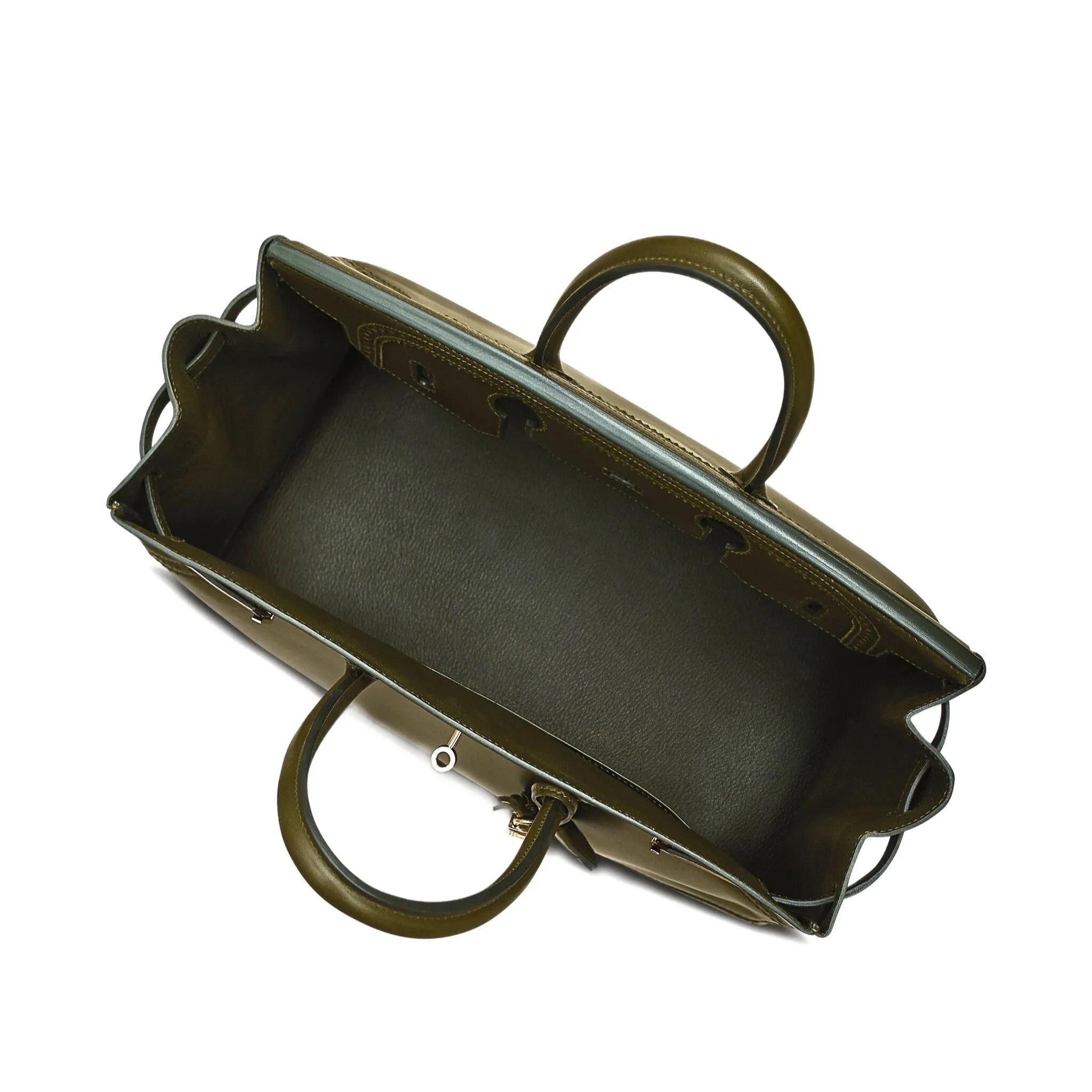 da uomo o donna Hermès Birkin 35 GHILLI Tadelakt Vert Veronese PBHW in vendita