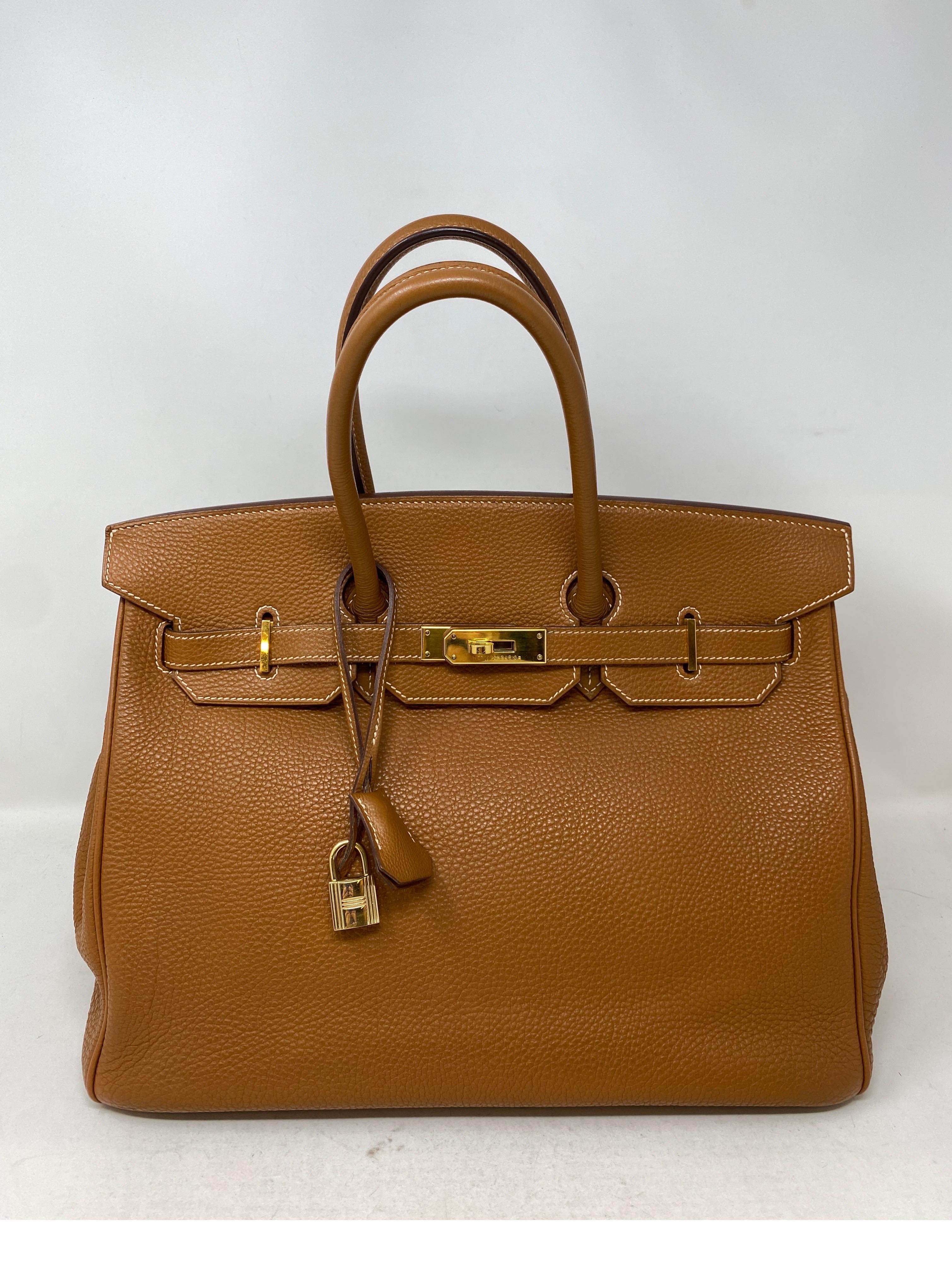 Hermes Birkin 35 Gold Bag  11