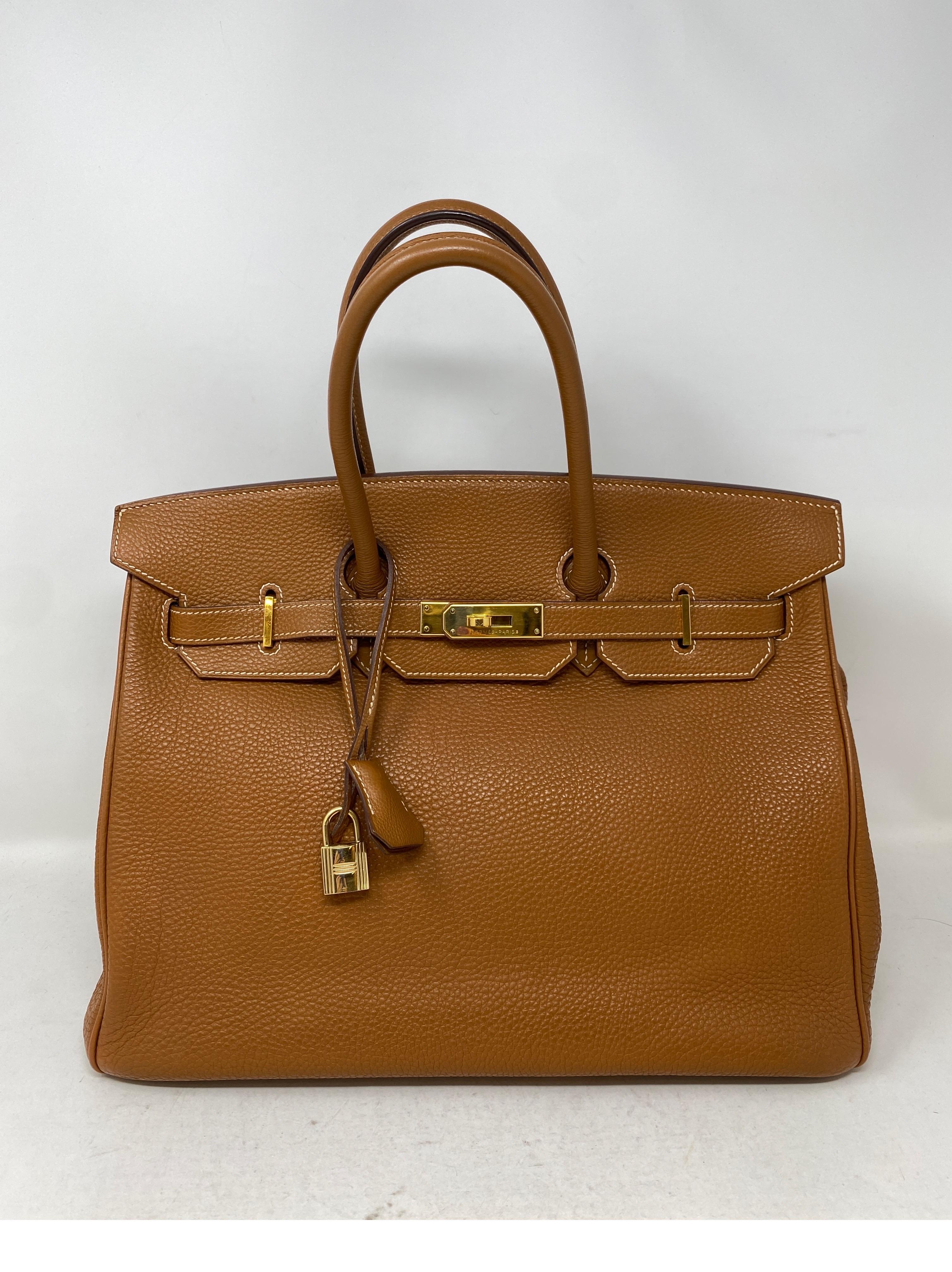 Hermes Birkin 35 Gold Bag  14