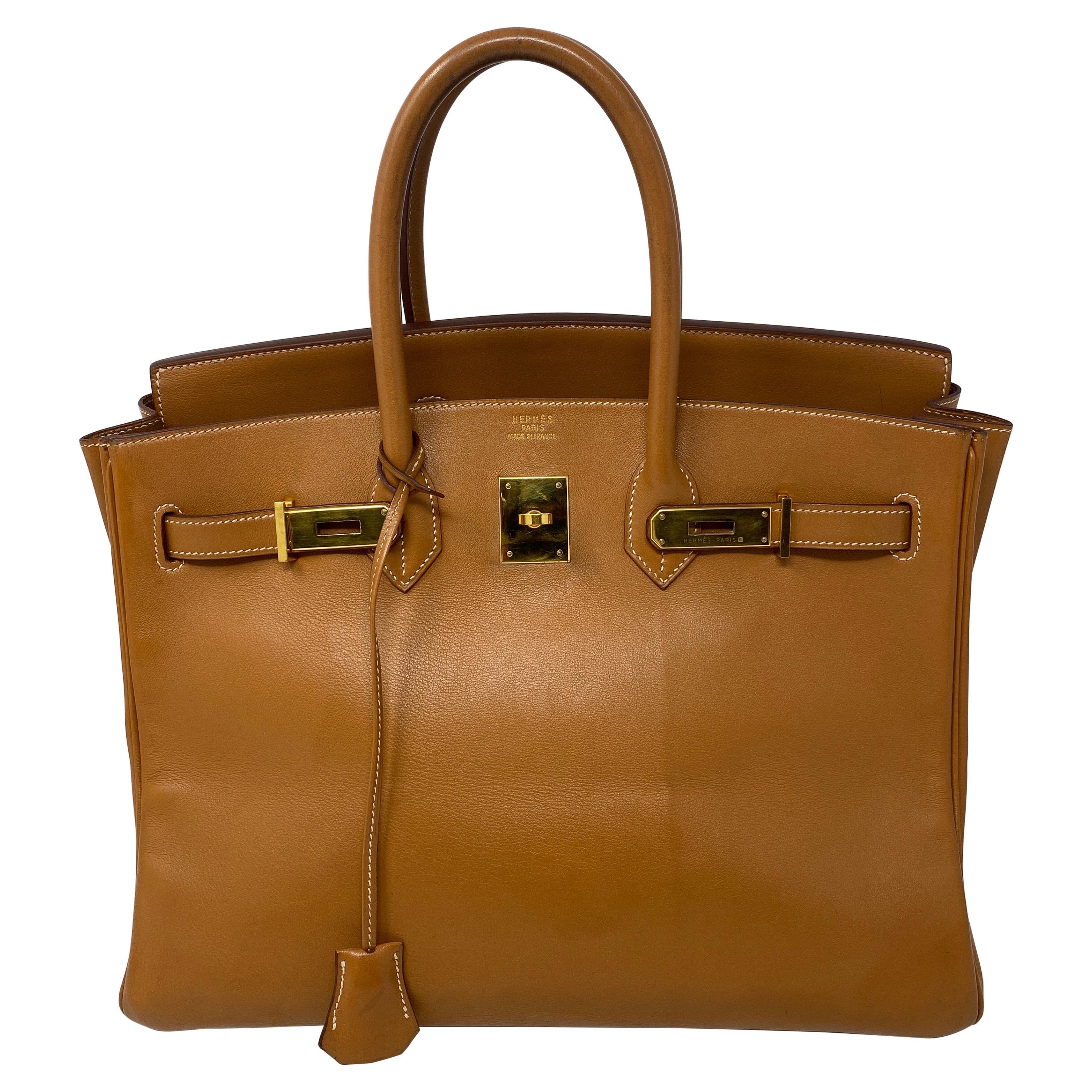 Hermes Birkin 35 Gold Bag