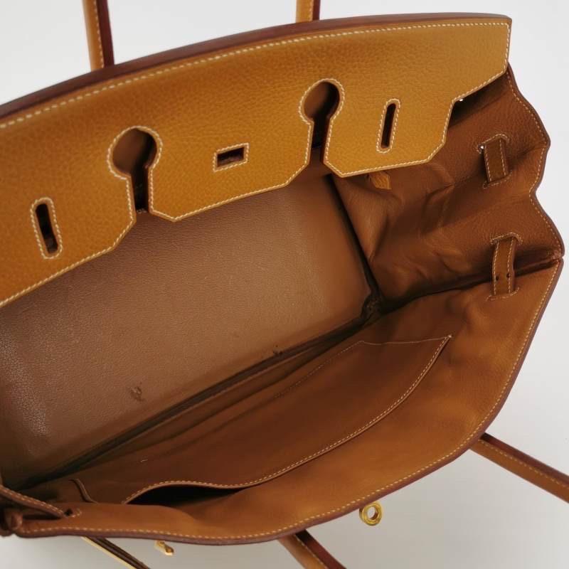 Hermes Birkin 35 Gold calfskin leather gold hardware 1999 2
