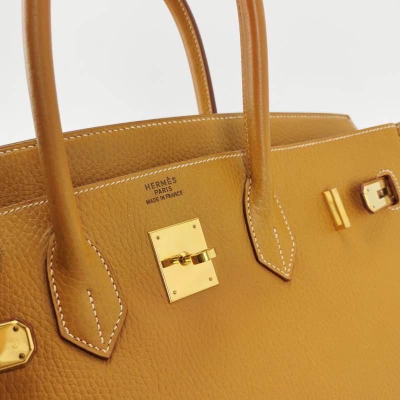 Hermes Birkin 35 Gold calfskin leather gold hardware 1999 3