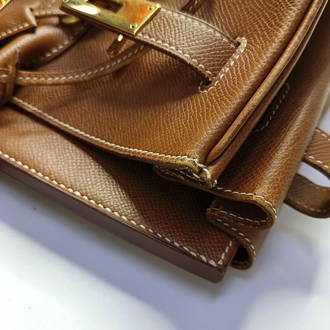 Hermes Birkin 35 Piel Epsom Dorada Herrajes Dorados 1996 en venta 14