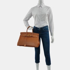 Hermes Birkin 35 Gold Epsom Leather Gold Hardware 1996