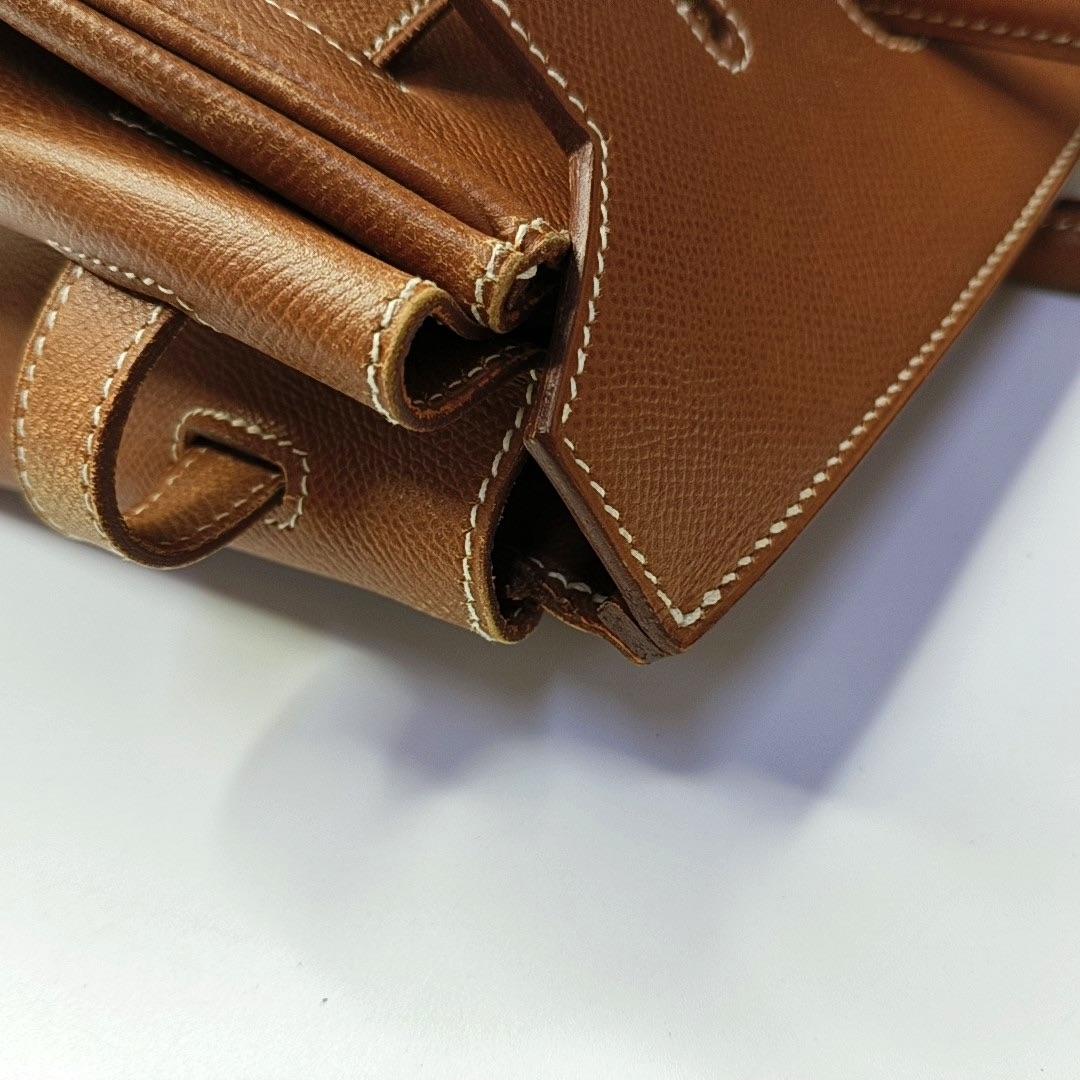 Hermes Birkin 35 Piel Epsom Dorada Herrajes Dorados 1996 en venta 4
