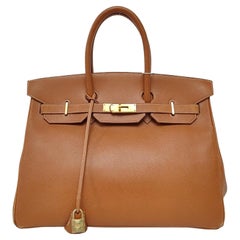 Hermes Birkin 35 Gold Epsom Leather Gold Hardware 1996
