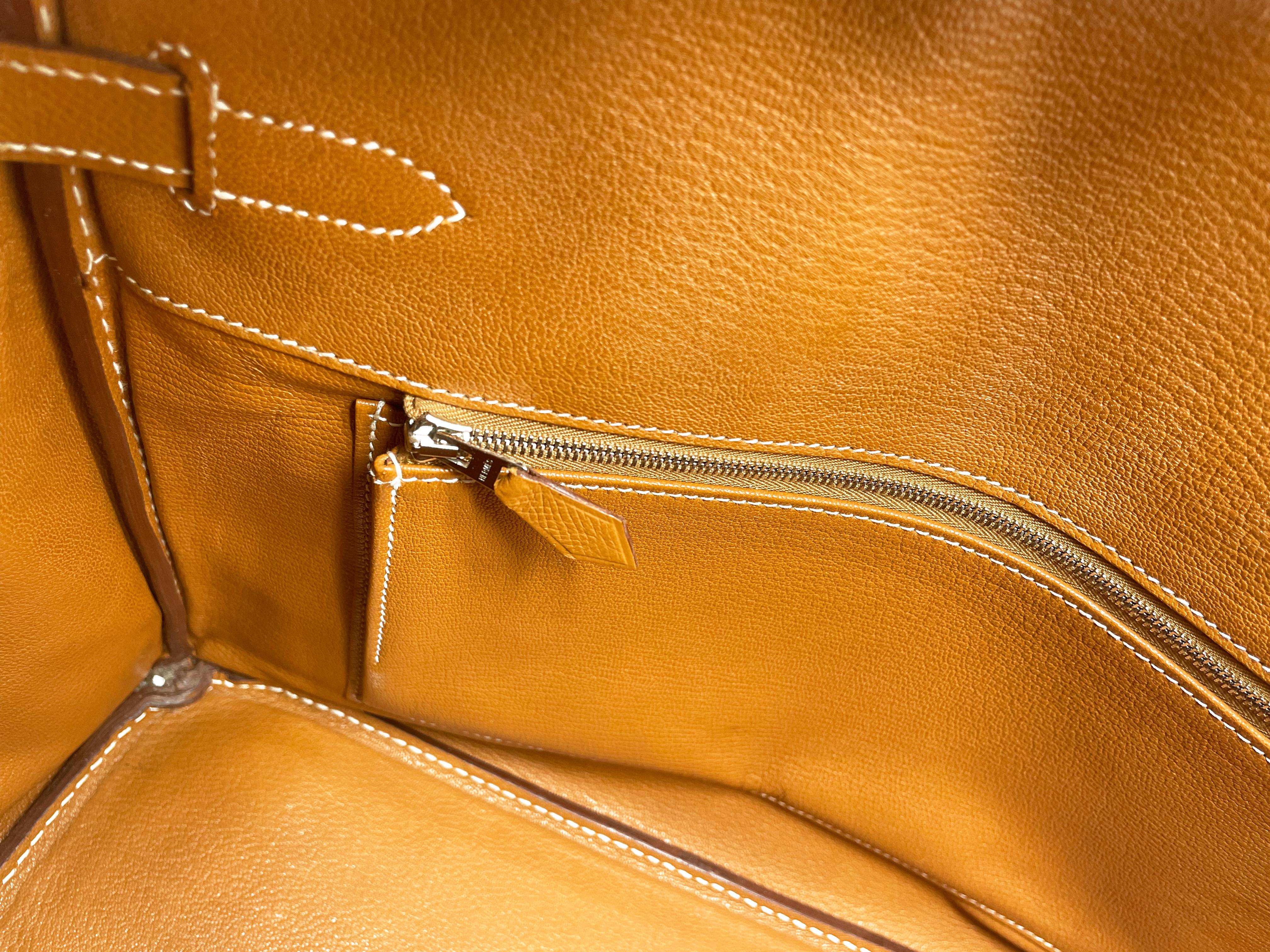 Hermès Birkin 35 Gold handbag in Espom leather and white stitching 2