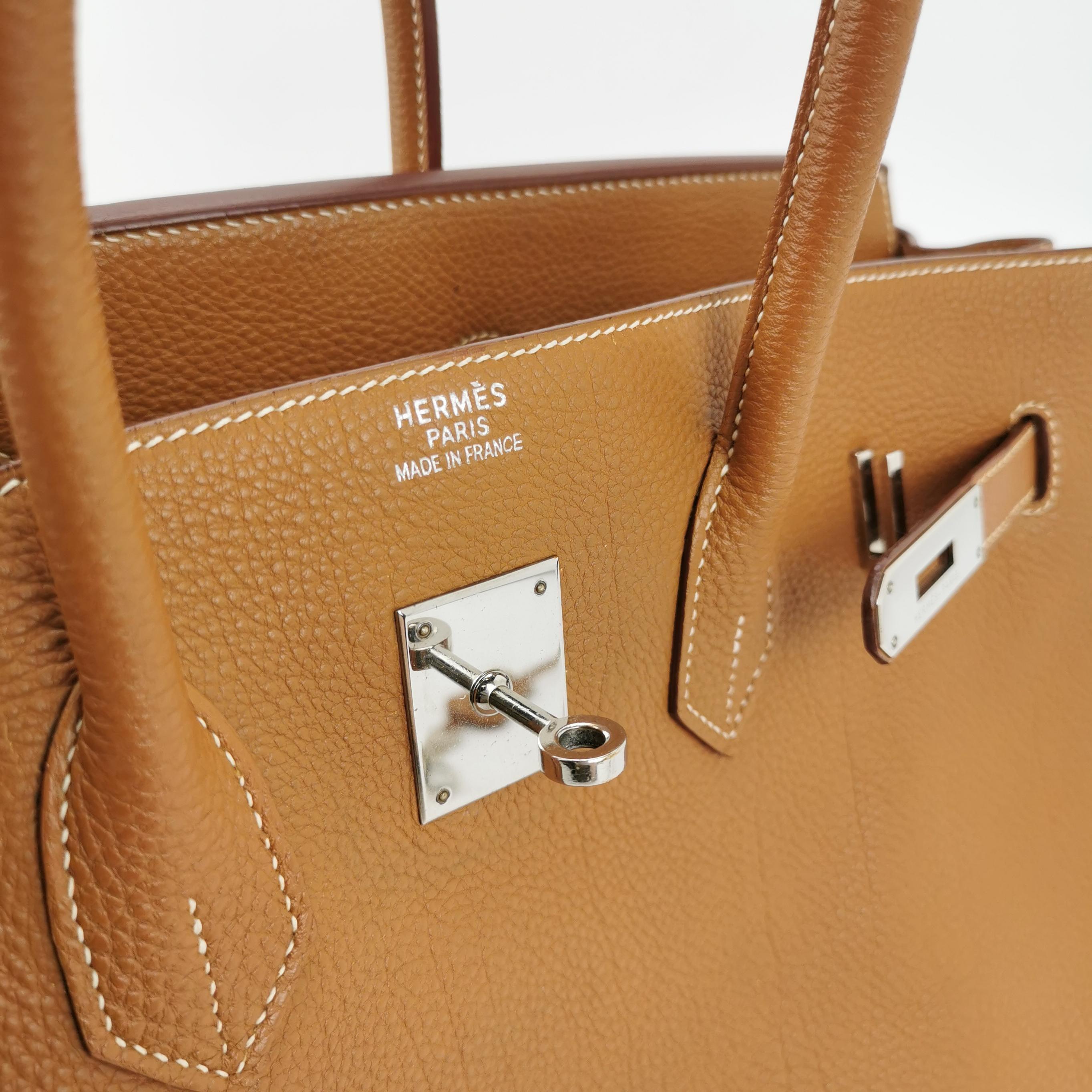 Hermes Birkin 35 Gold Togo Calfskin Leather Palladium Hardware 2004 5