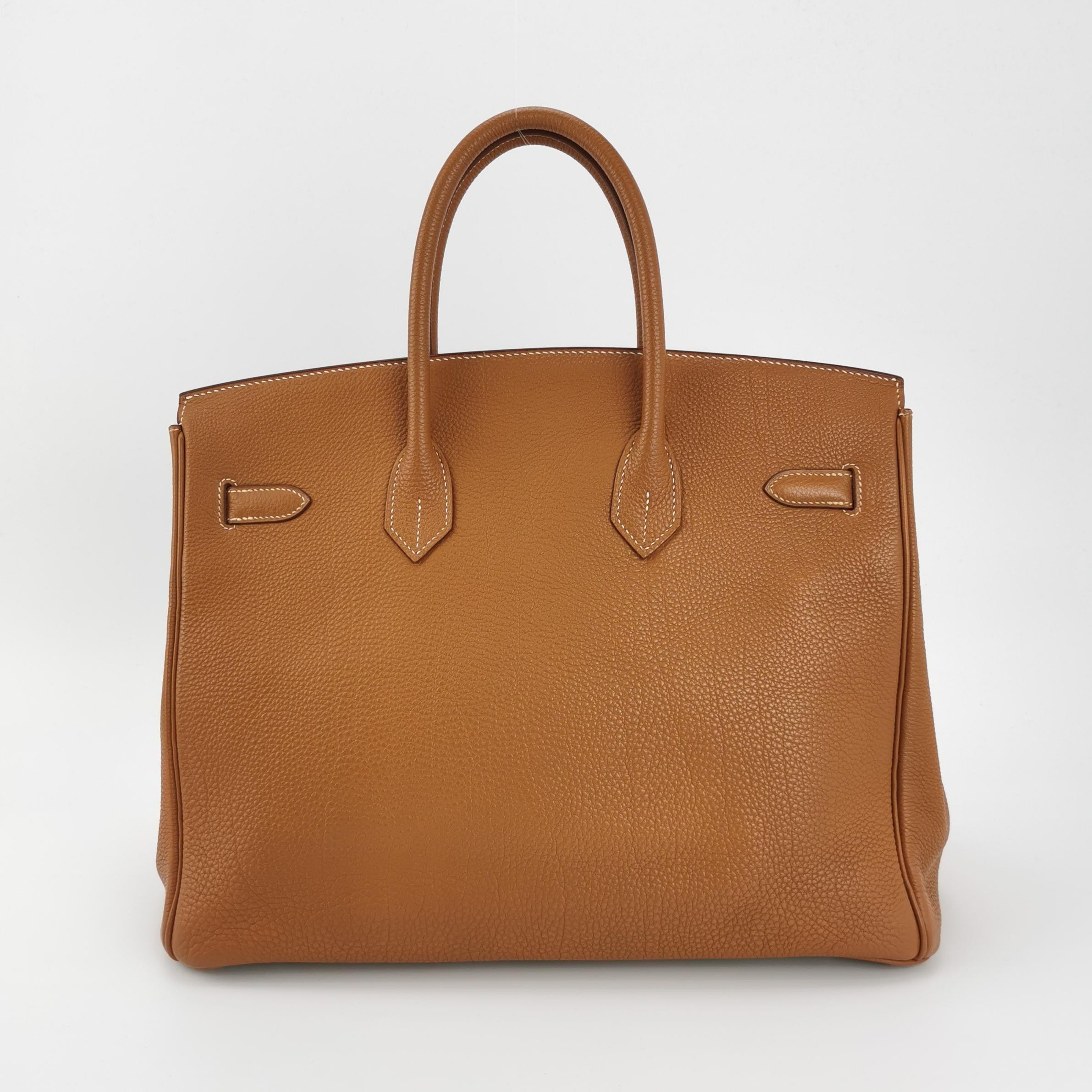 Hermes Birkin 35 Gold Togo Calfskin Leather Palladium Hardware 2004 2
