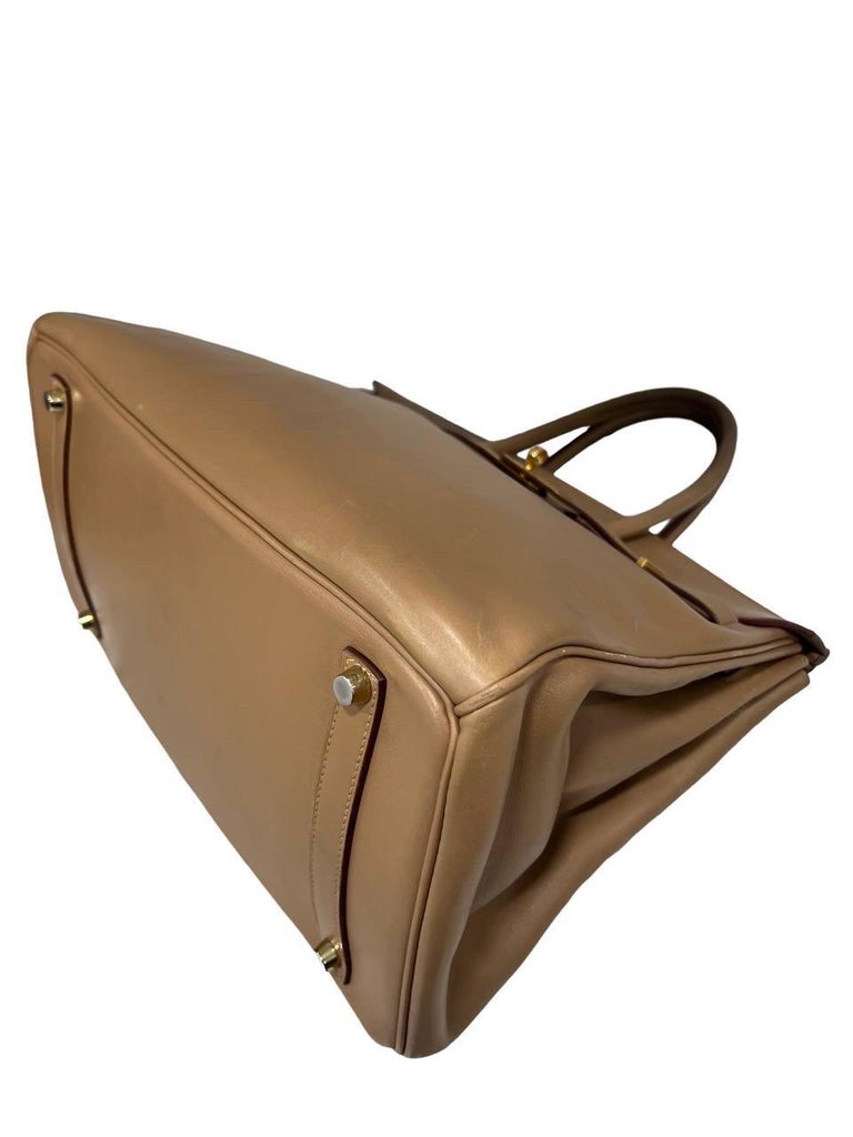 Hermés Birkin 35 Gold Togo Chai Swift Gold Hardware Top Handle Bag For Sale  at 1stDibs