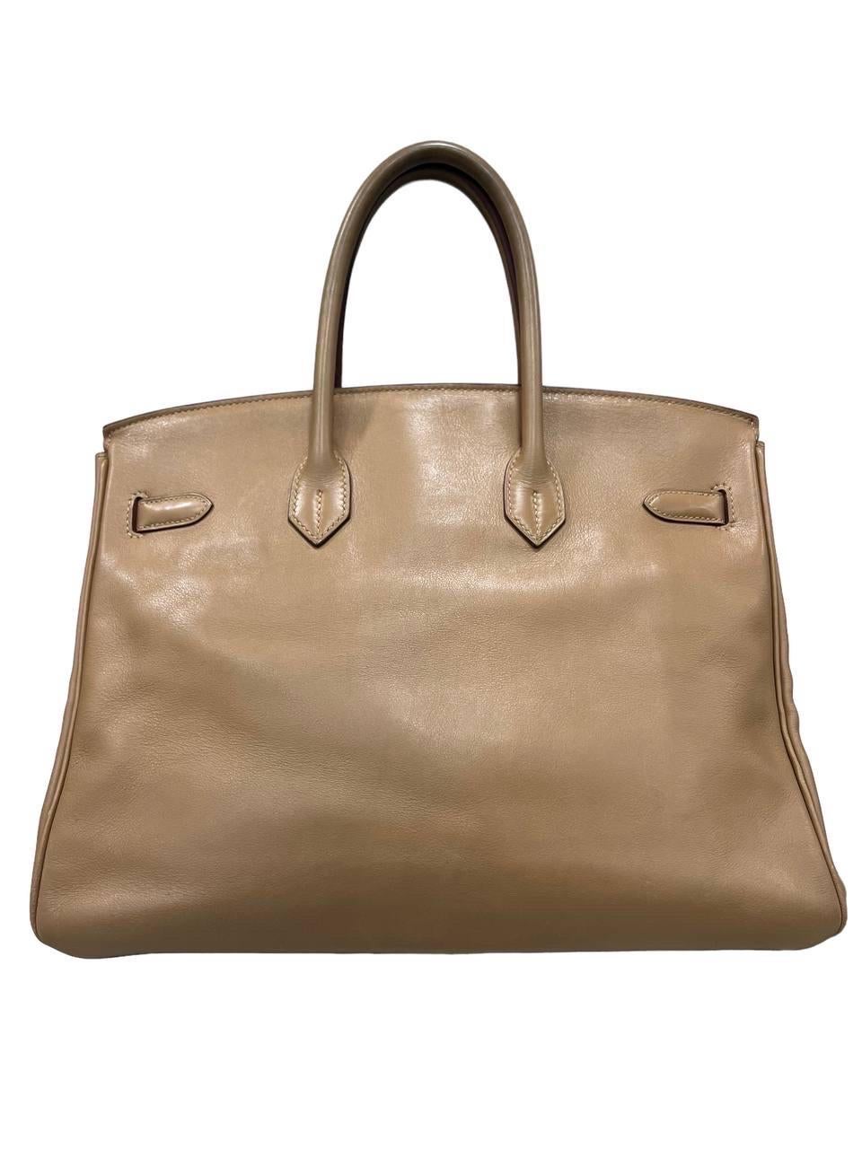 Hermés Birkin 35 Gold Togo Chai Swift Gold Hardware Top Handle Bag In Excellent Condition In Torre Del Greco, IT