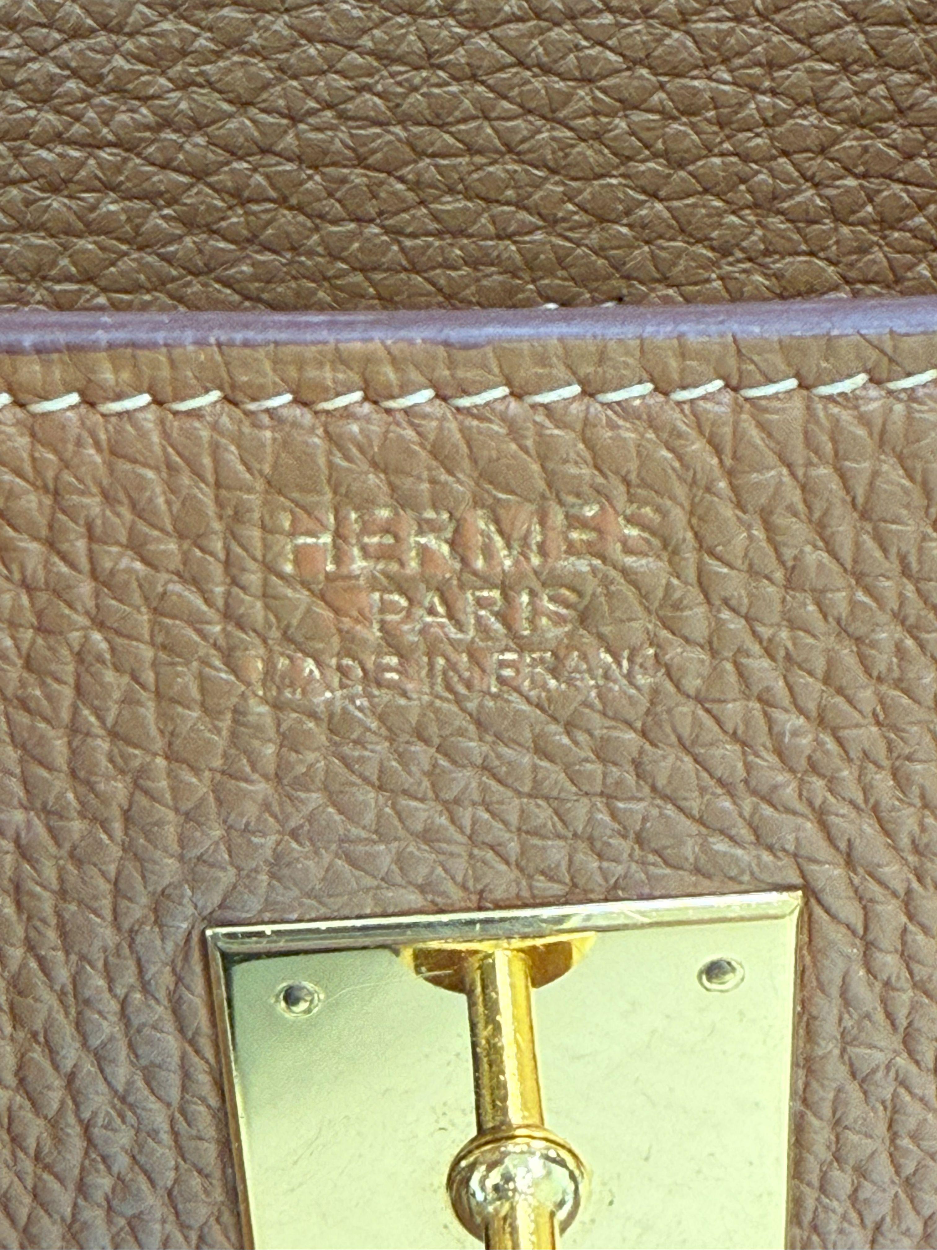 Hermes Birkin 35 Gold Togo Leather With Gold Hardware Handbag en vente 7