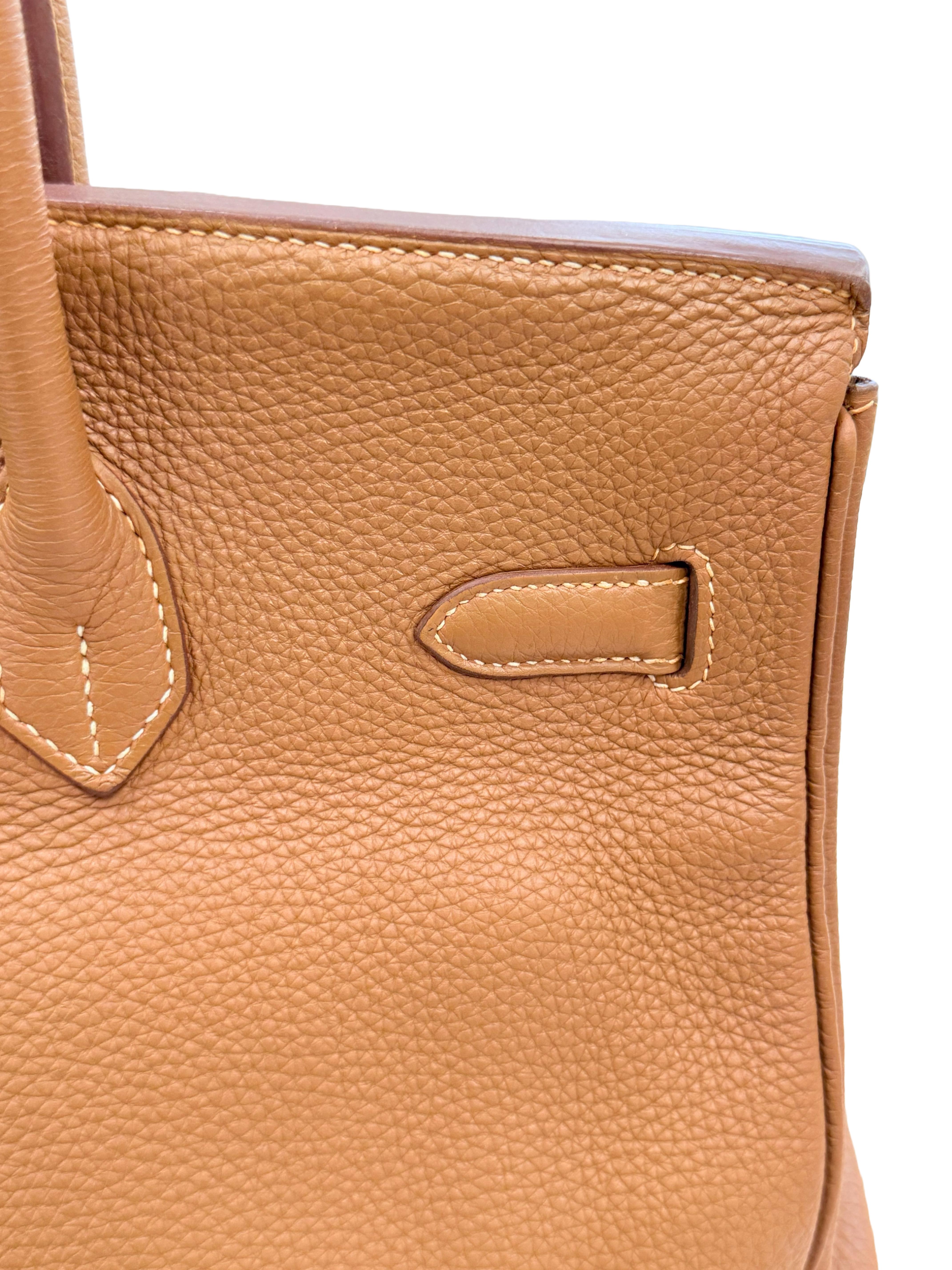 Hermes Birkin 35 Gold Togo Leather With Gold Hardware Handbag en vente 9