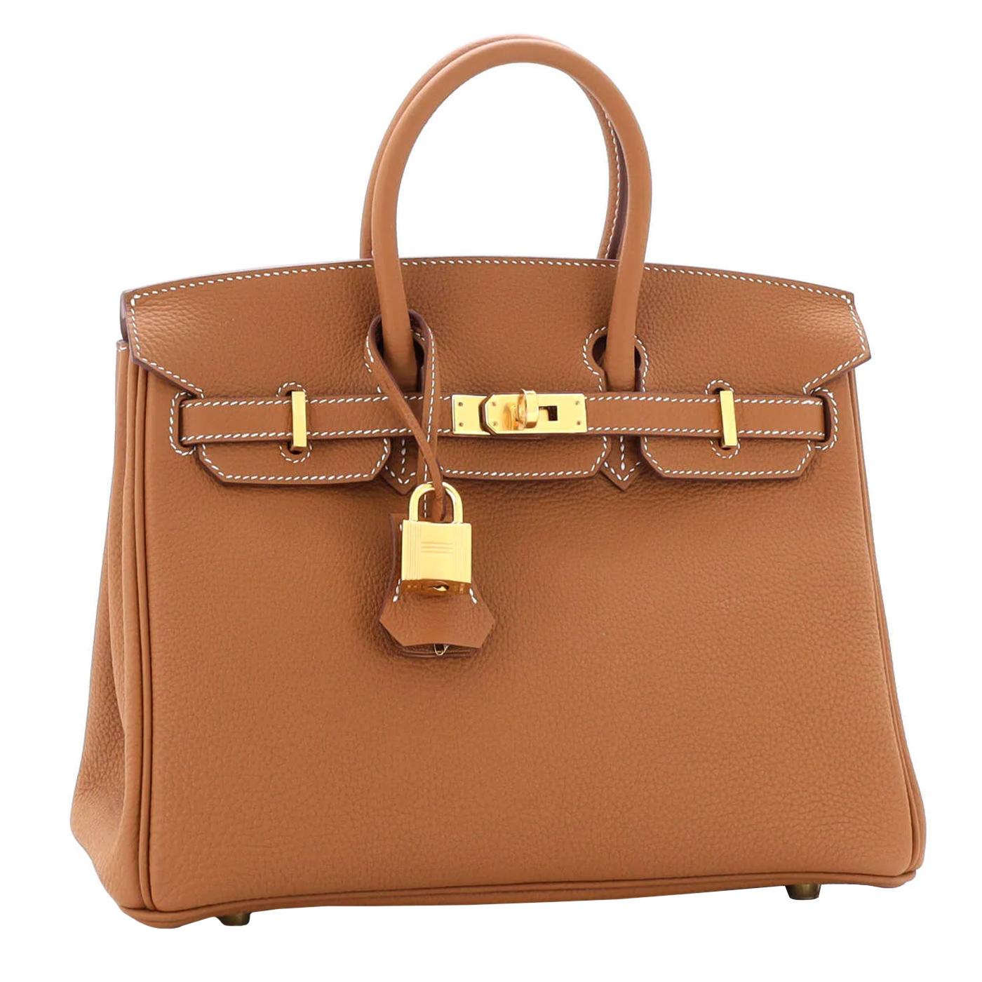 Brown Hermes Birkin 35 Gold Togo Leather with Gold Hardware Handbag