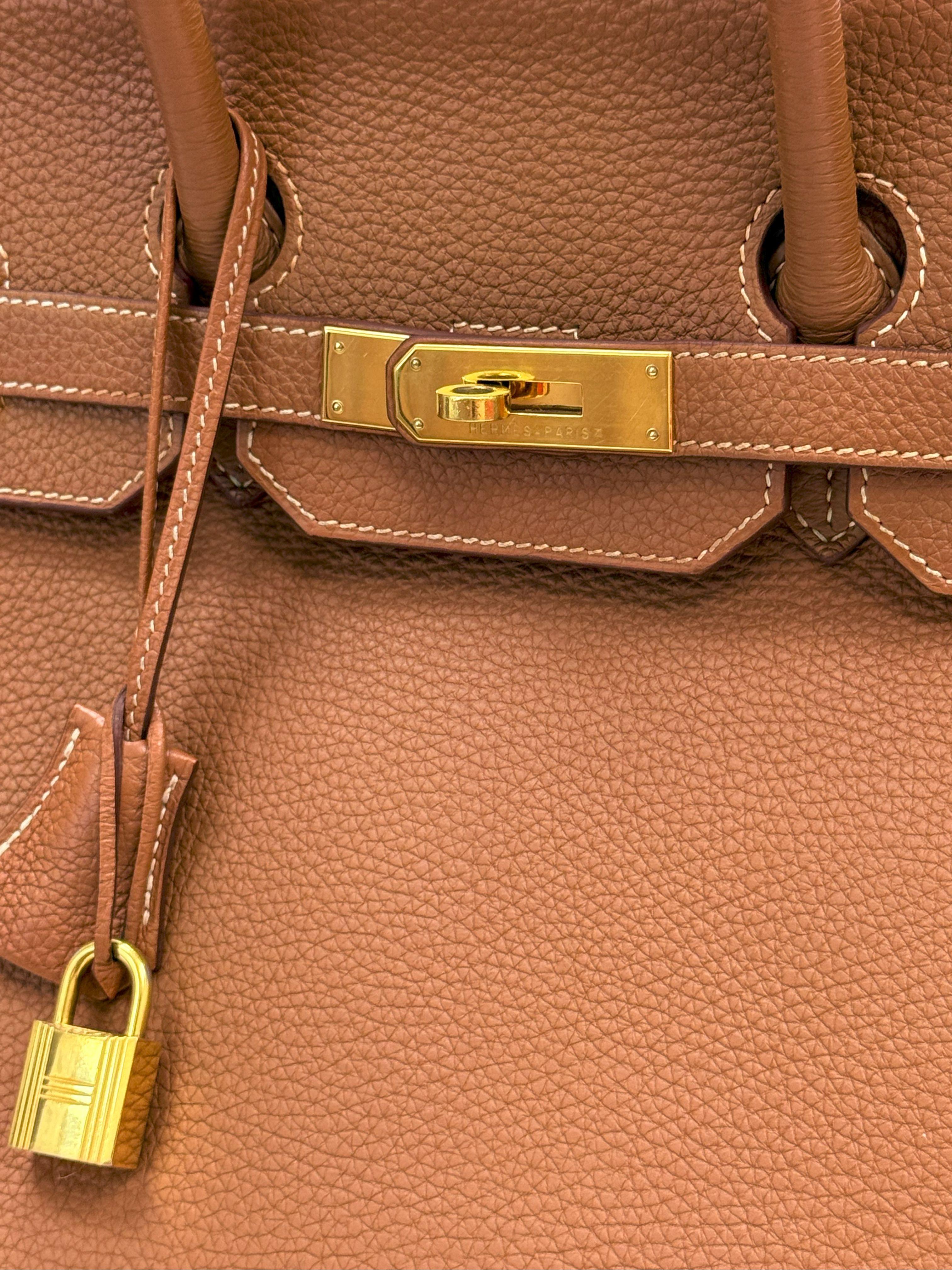 Hermes Birkin 35 Gold Togo Leather With Gold Hardware Handbag en vente 2