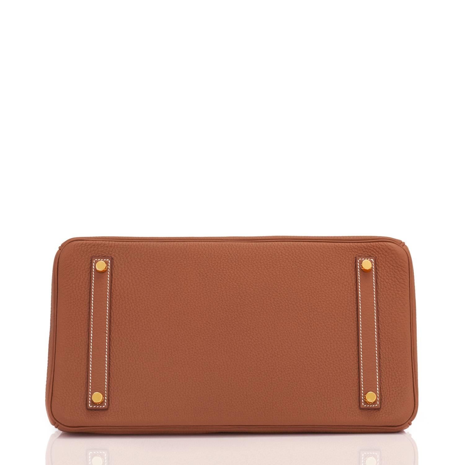 Hermes Birkin 35 Gold Togo Tan Gold Hardware Bag Brand New in Box 3