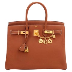 Sac Hermès Birkin 35 Gold Togo Tan Gold Hardware Tampon ULTRA RARE Z, 2021