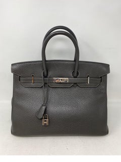 Hermes Birkin 35 Graphite Bag