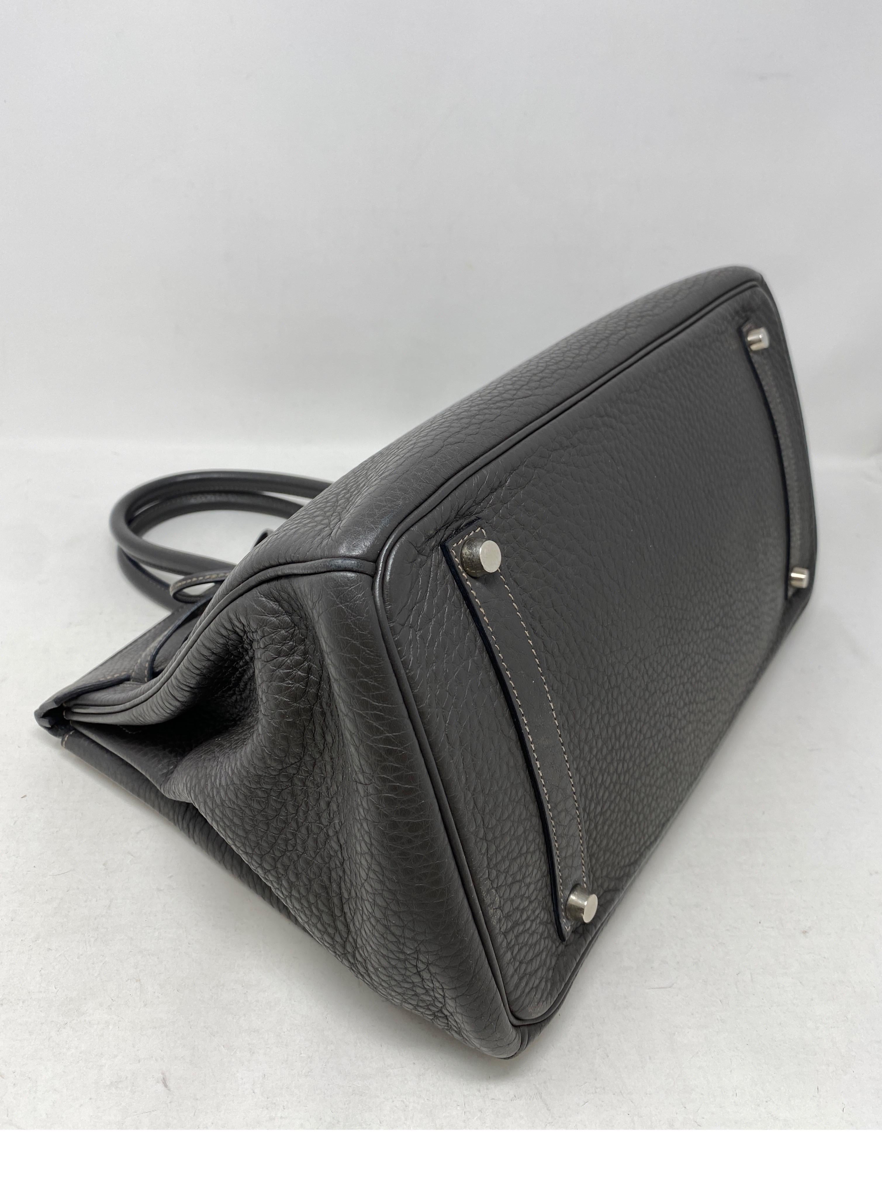 Hermes Birkin 35 Graphite Bag In Good Condition In Athens, GA