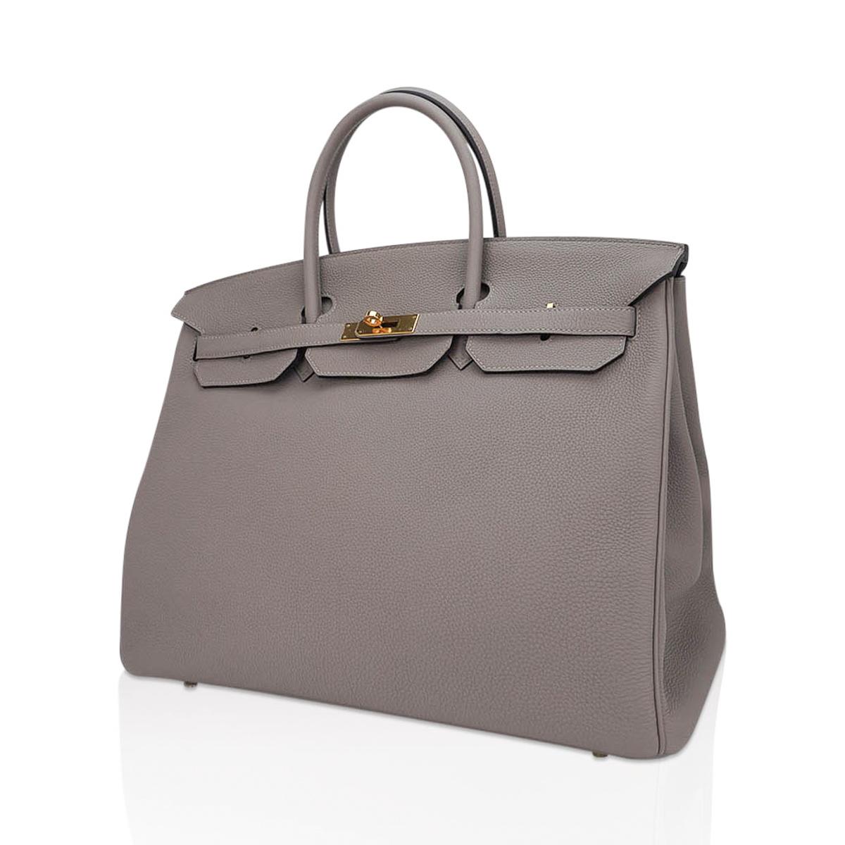 Women's Hermes Birkin 35 Gris Asphalte Bag Gold Hardware Togo Leather