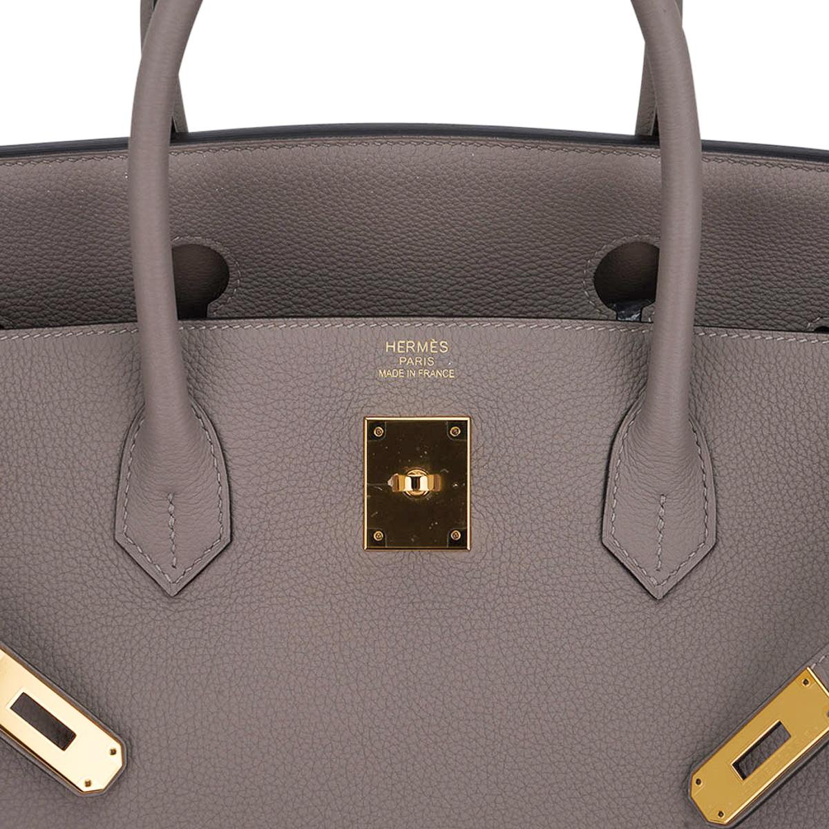 Hermes Birkin 35 Gris Asphalte Bag Gold Hardware Togo Leather 5