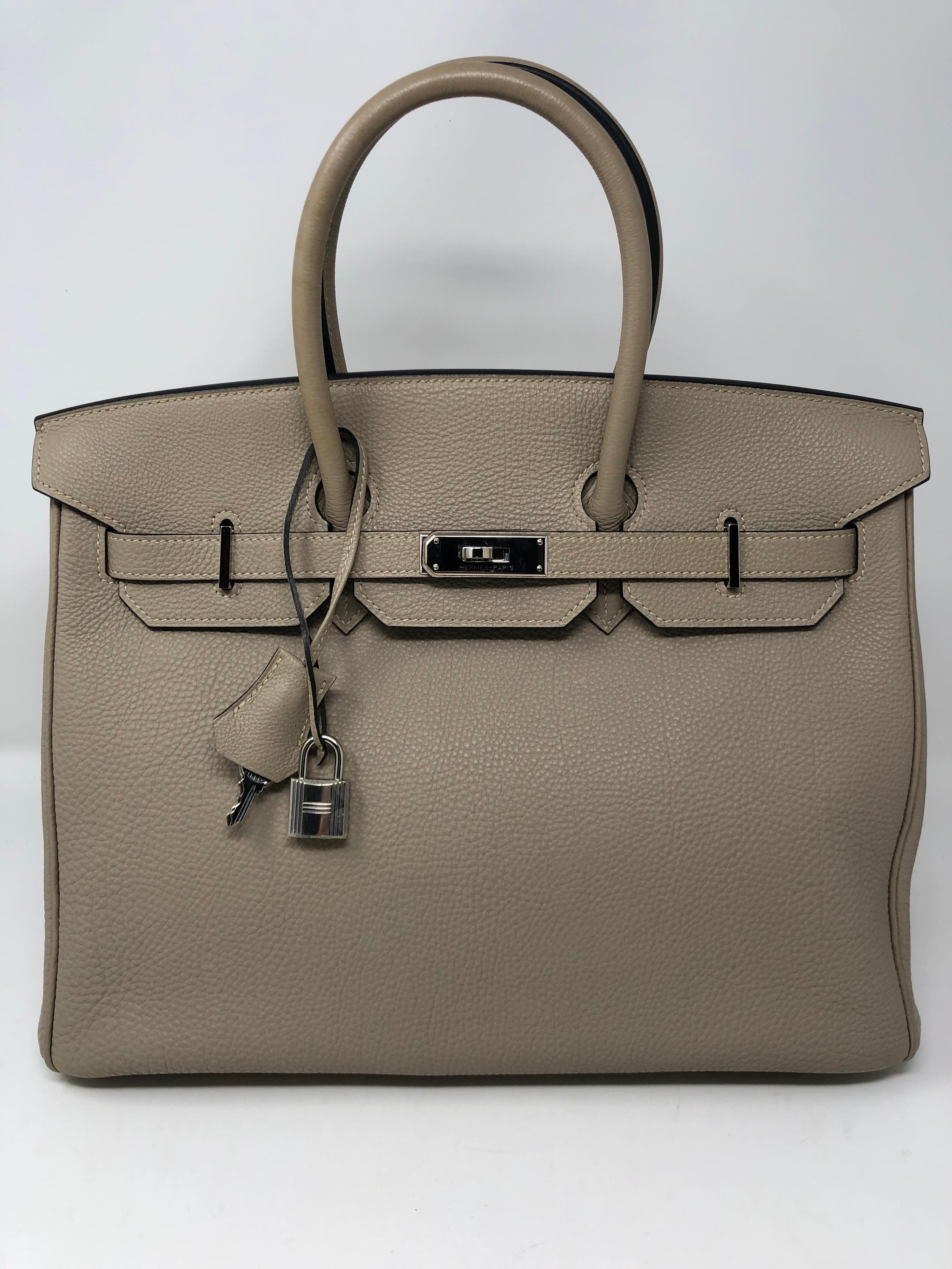 Hermes Birkin 35 Gris Tourterelle Etoupe Special Order Bag  6