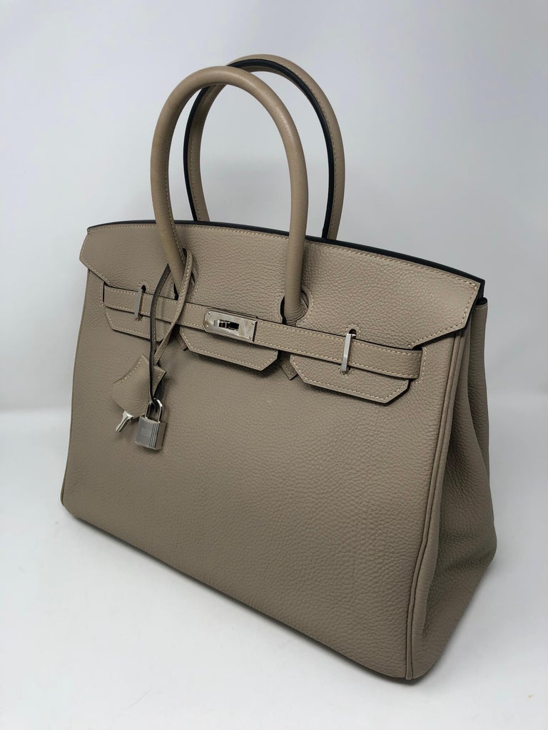 Hermes Birkin 35 Gris Tourterelle Etoupe Special Order Bag at