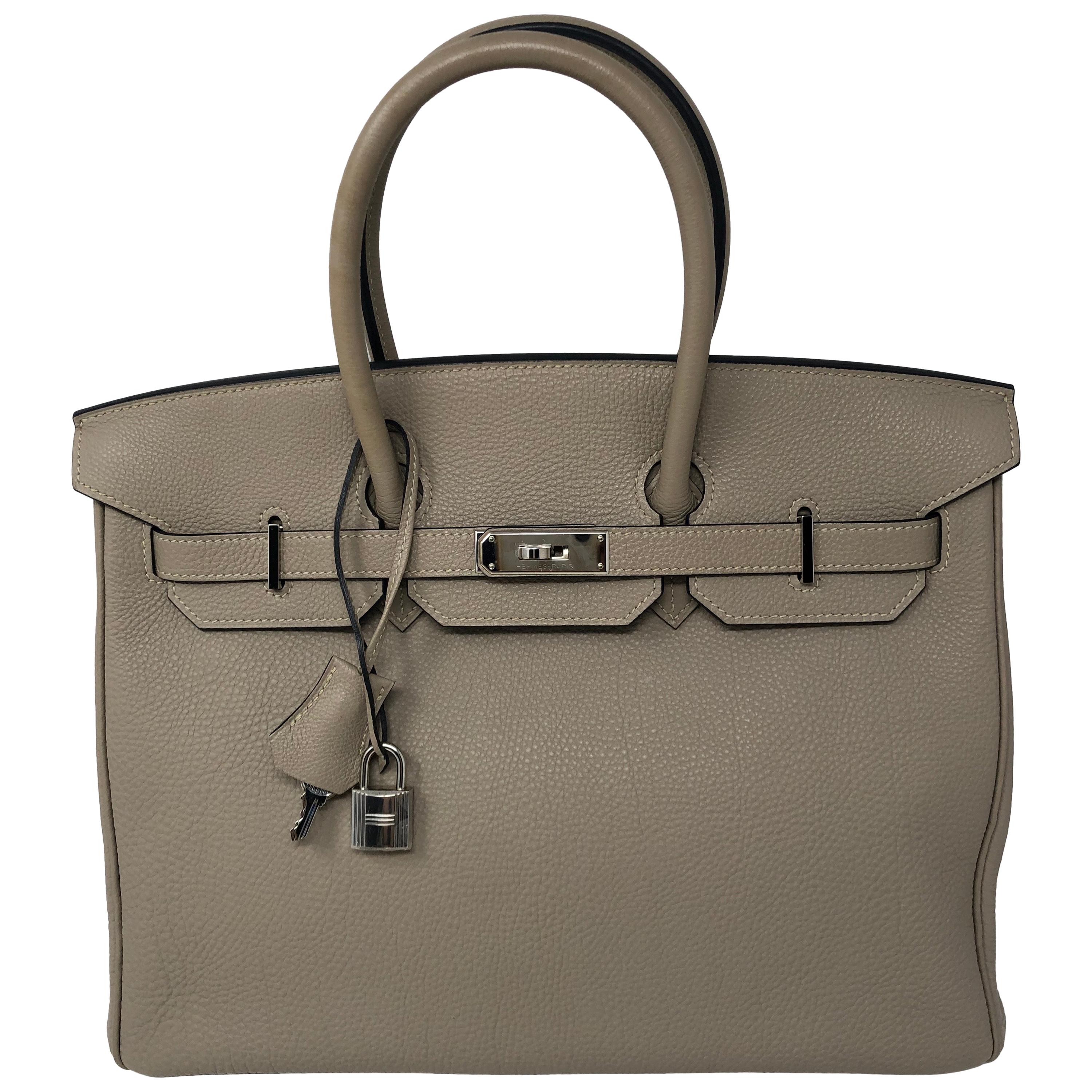 Hermes Birkin 35 Gris Tourterelle Etoupe Special Order Bag 