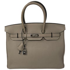 Hermes Birkin 35 Gris Tourterelle Etoupe Special Order Bag