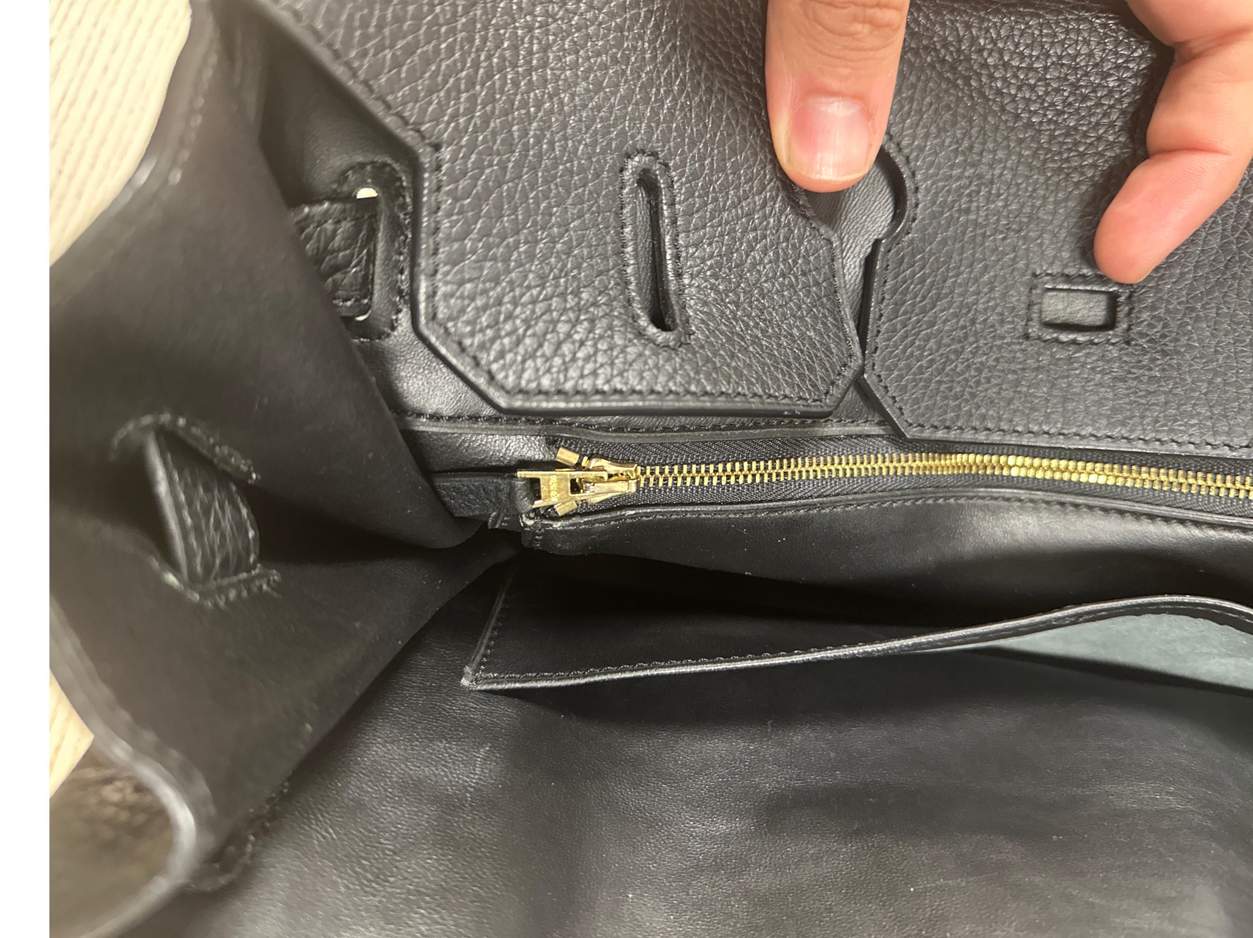 HERMES Birkin 35 Hand Bag Ardennes Leather Black Purse PRE LOVED - 2006 Year 6