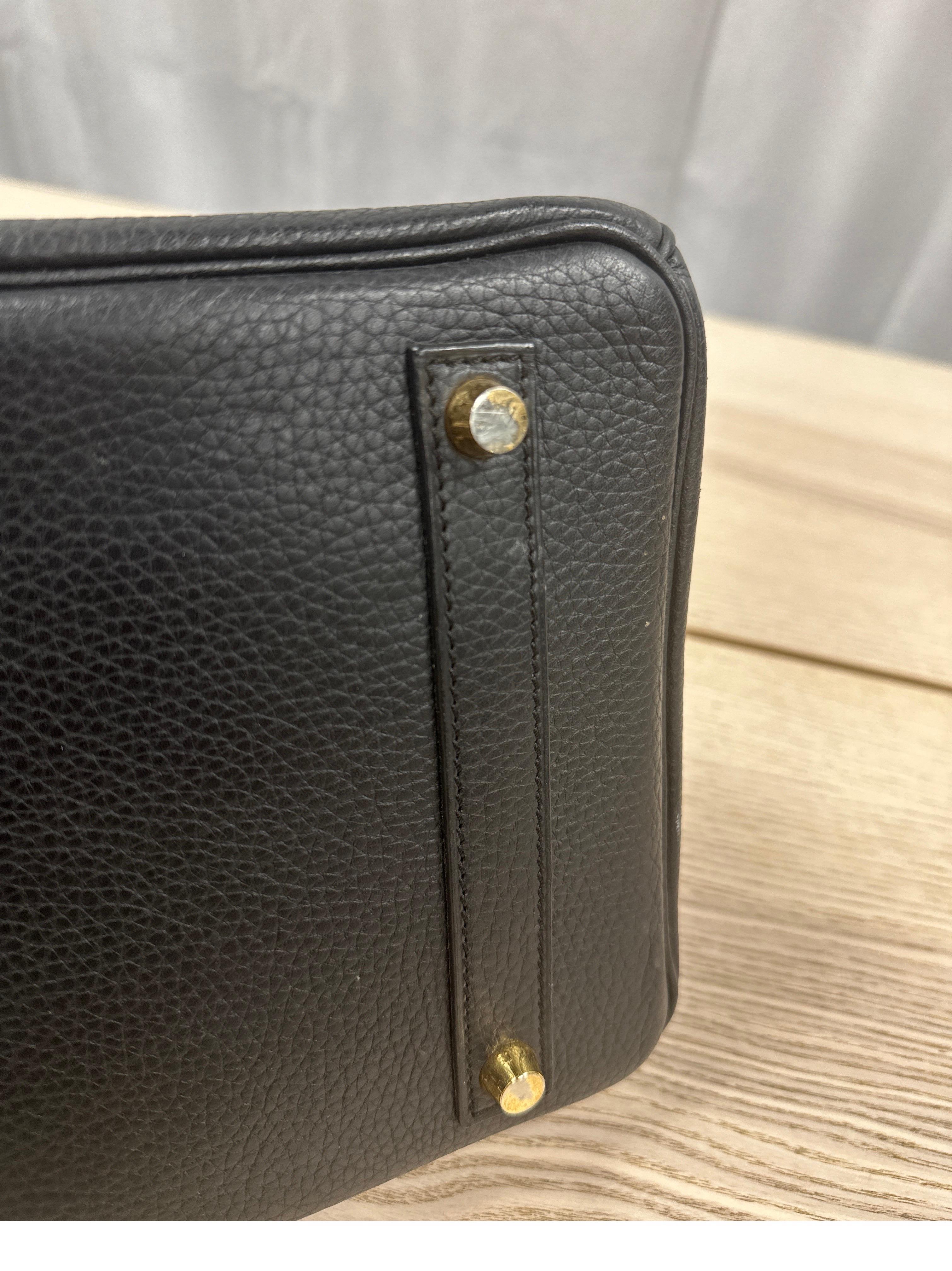 HERMES Birkin 35 Hand Bag Ardennes Leather Black Purse PRE LOVED - 2006 Year 10