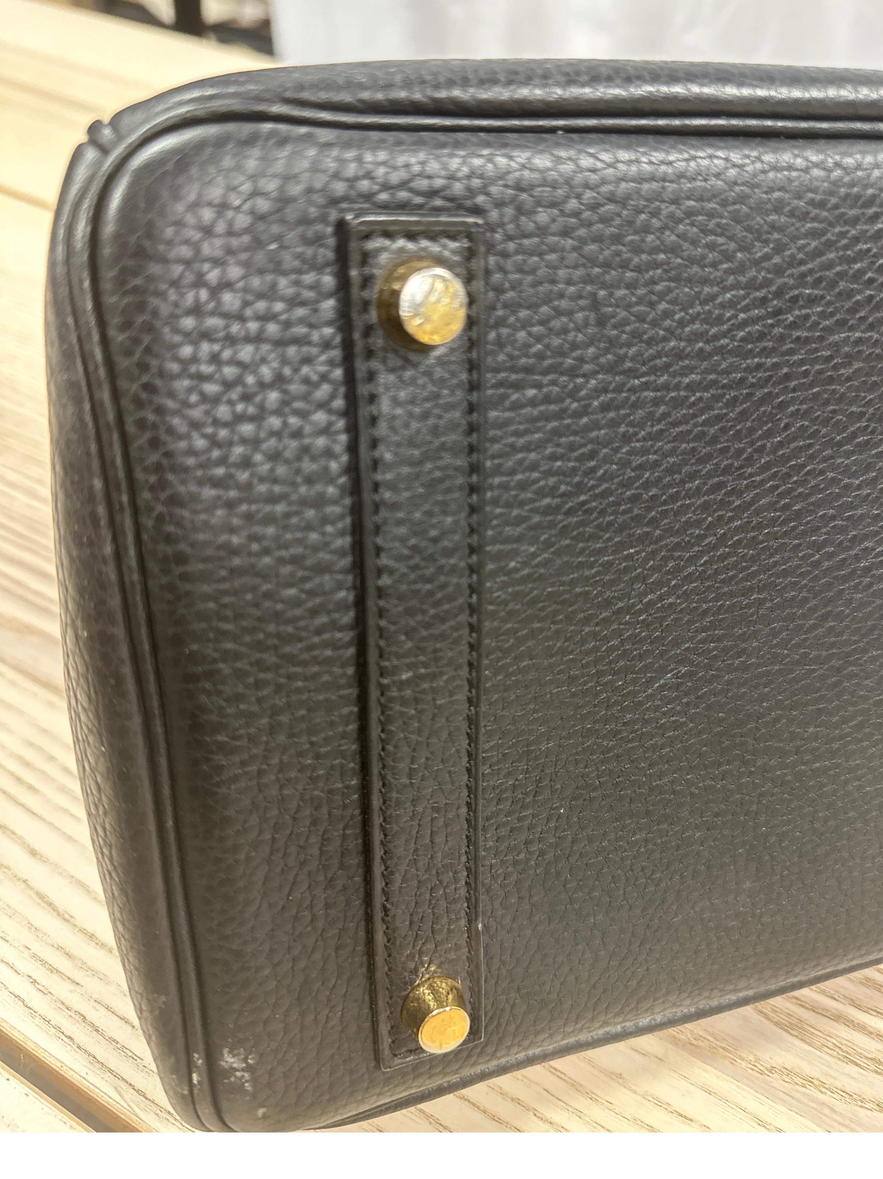HERMES Birkin 35 Hand Bag Ardennes Leather Black Purse PRE LOVED - 2006 Year 11