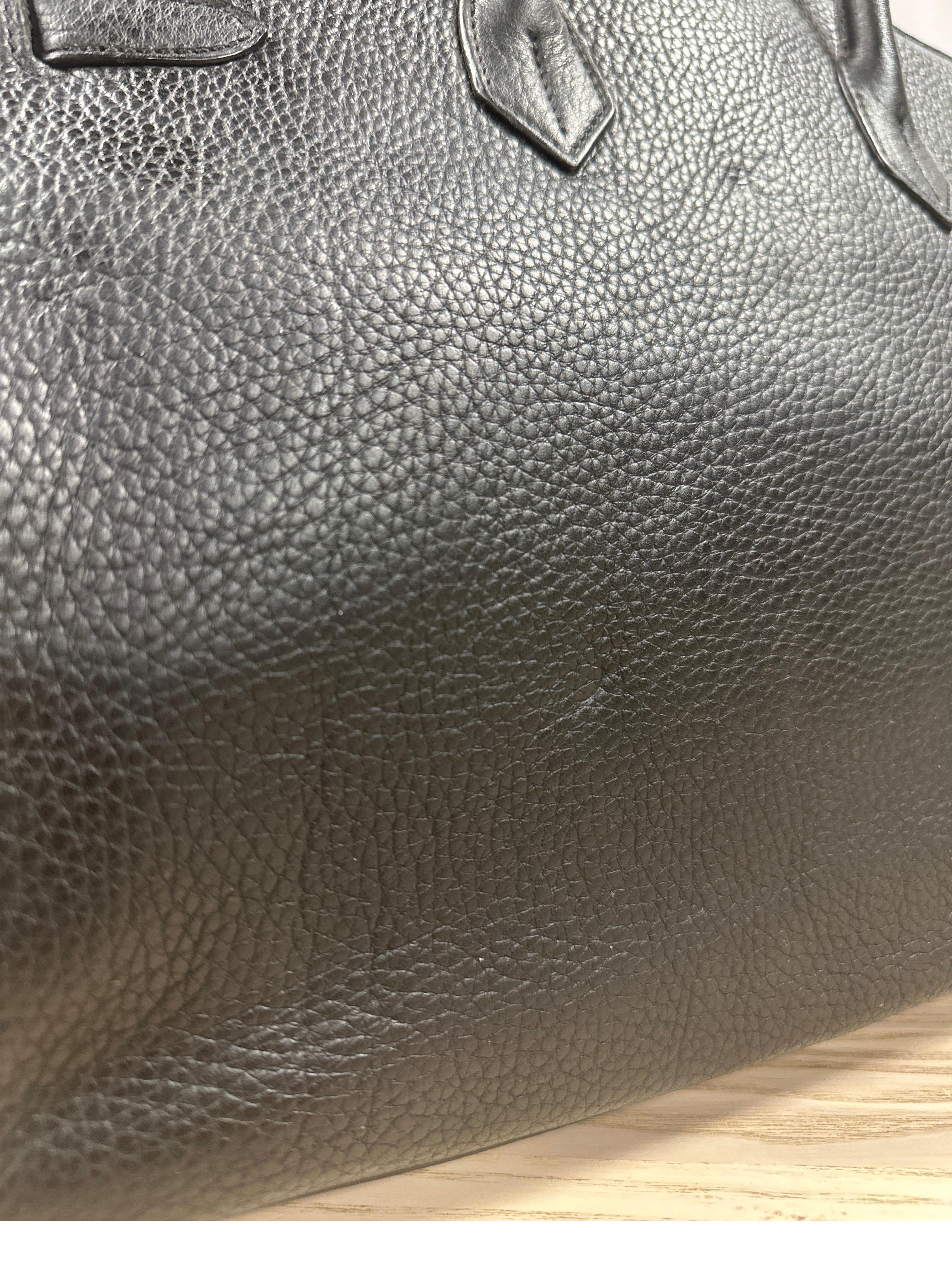 HERMES Birkin 35 Hand Bag Ardennes Leather Black Purse PRE LOVED - 2006 Year 3